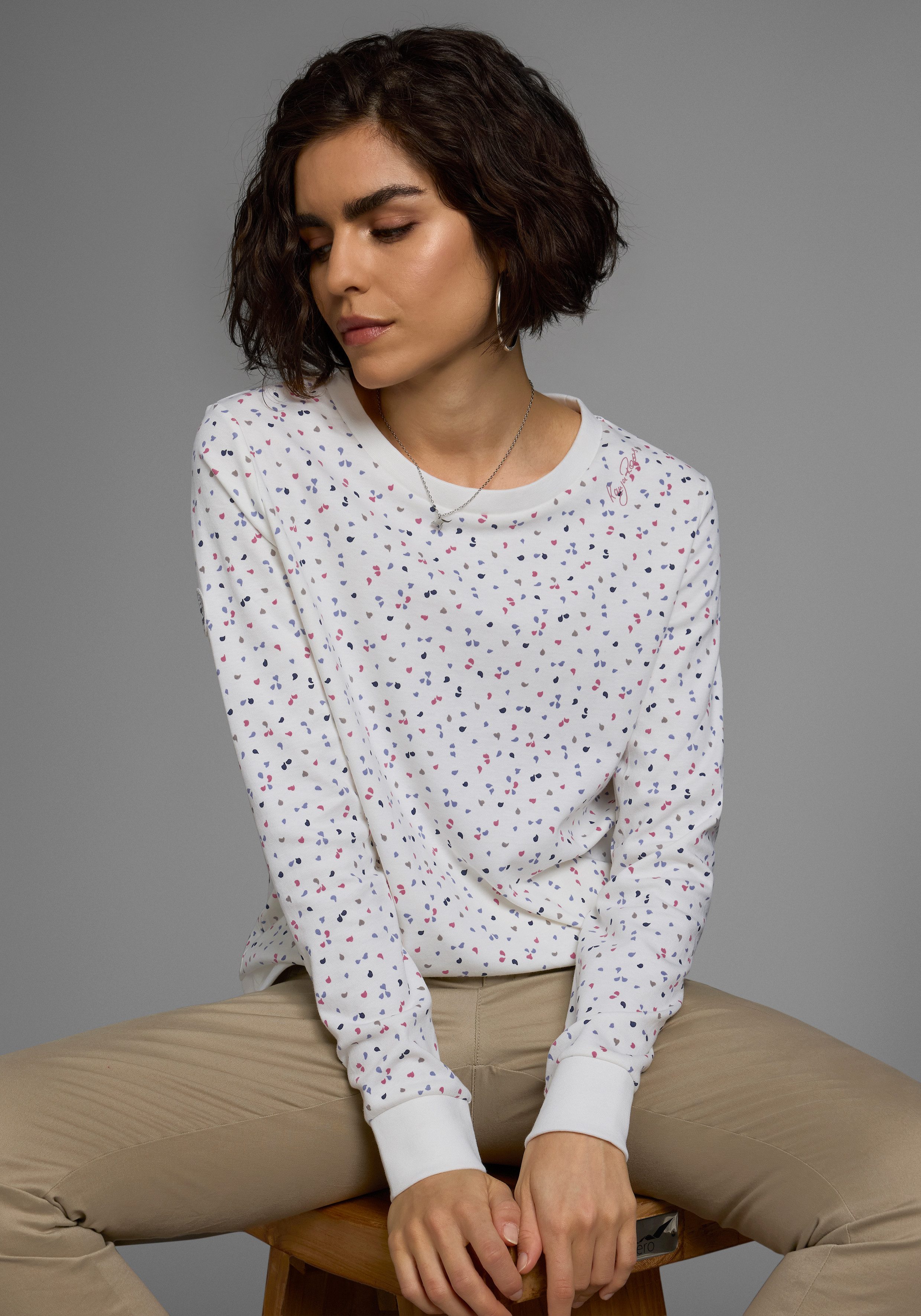 KangaROOS Sweatshirt Lange mouwen, bedrukt, ronde hals, van interlockmateriaal
