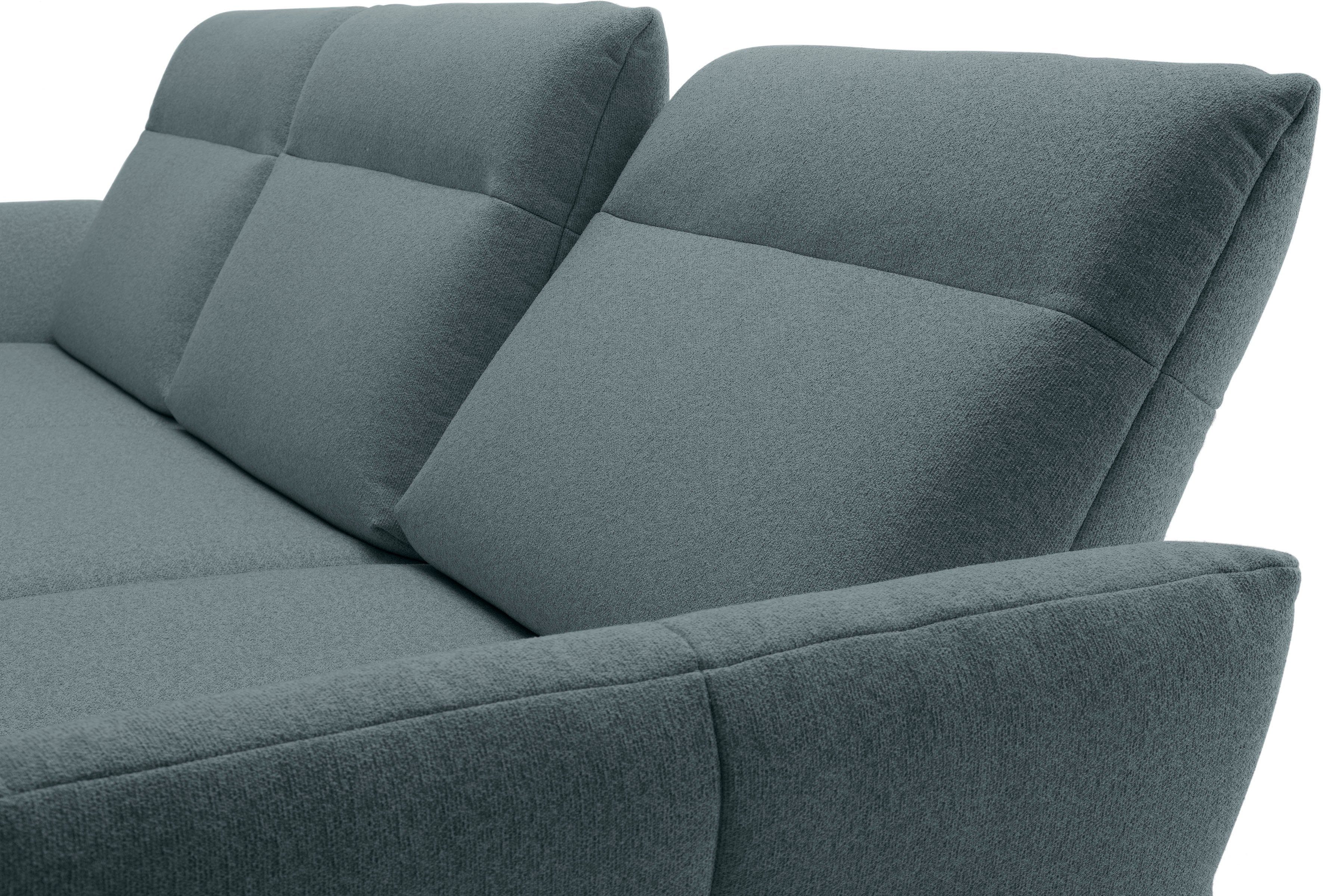 Creation BY ROLF BENZ Hoekbank Hs.460 Sokkel in eiken, onderstel in umbra grijs, breedte 338 cm