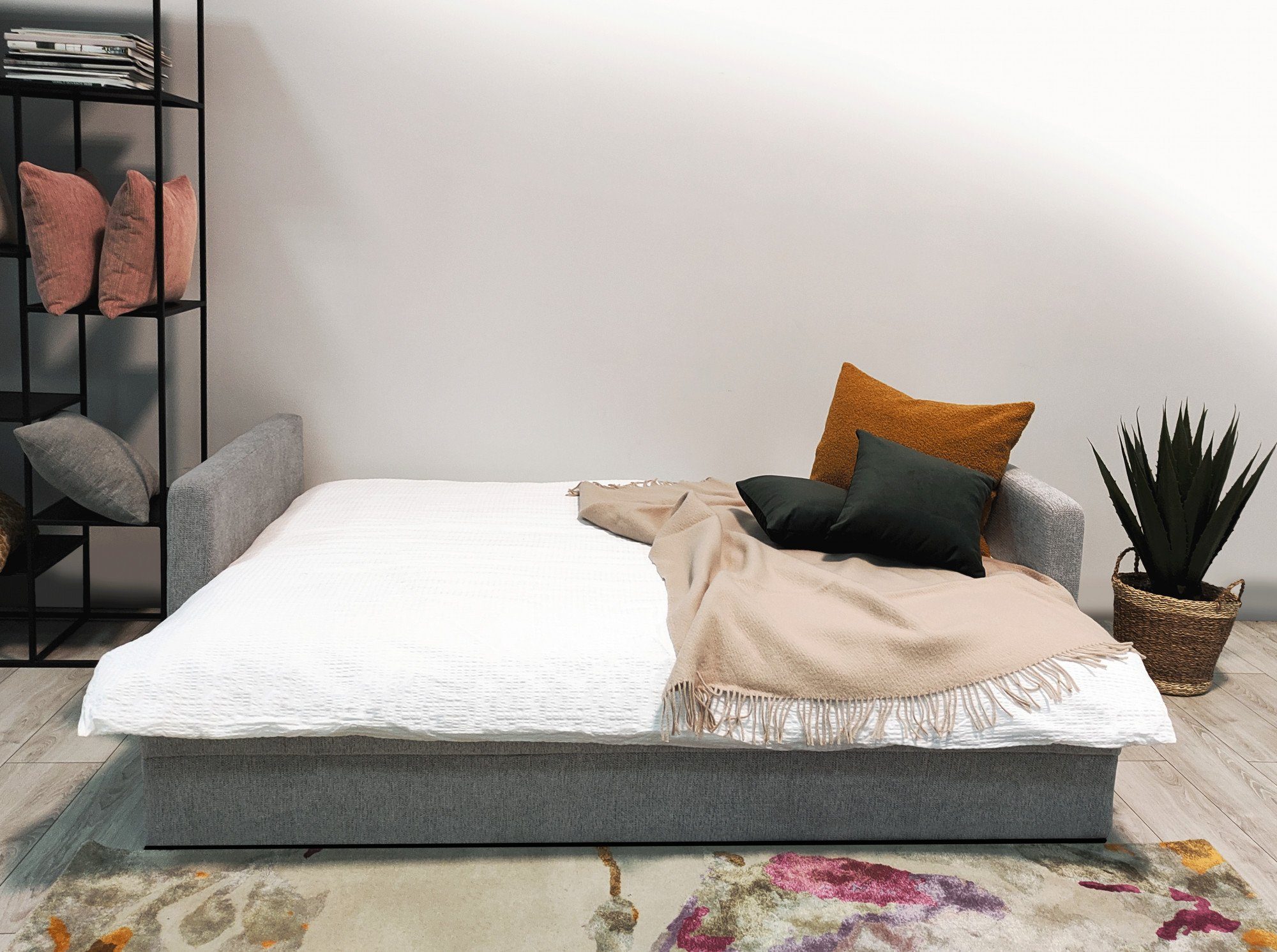 Home affaire Slaapbank Calrence met opklapbare slaapfunctie, twee armleuningversies in de serie
