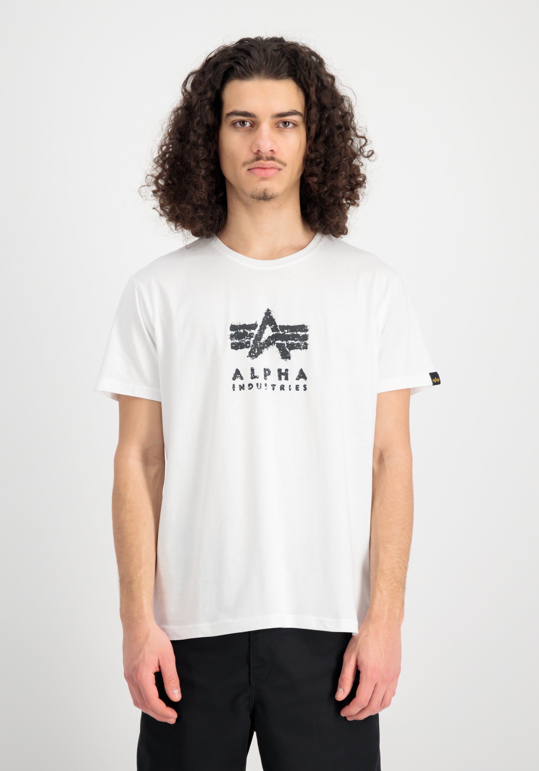 Alpha Industries T-shirt Men T-Shirts Grunge Logo T