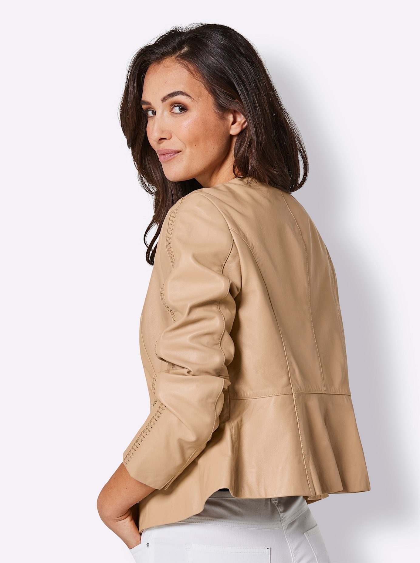 CREATION L PREMIUM Leren blazer Lamsnappa-leren blazer