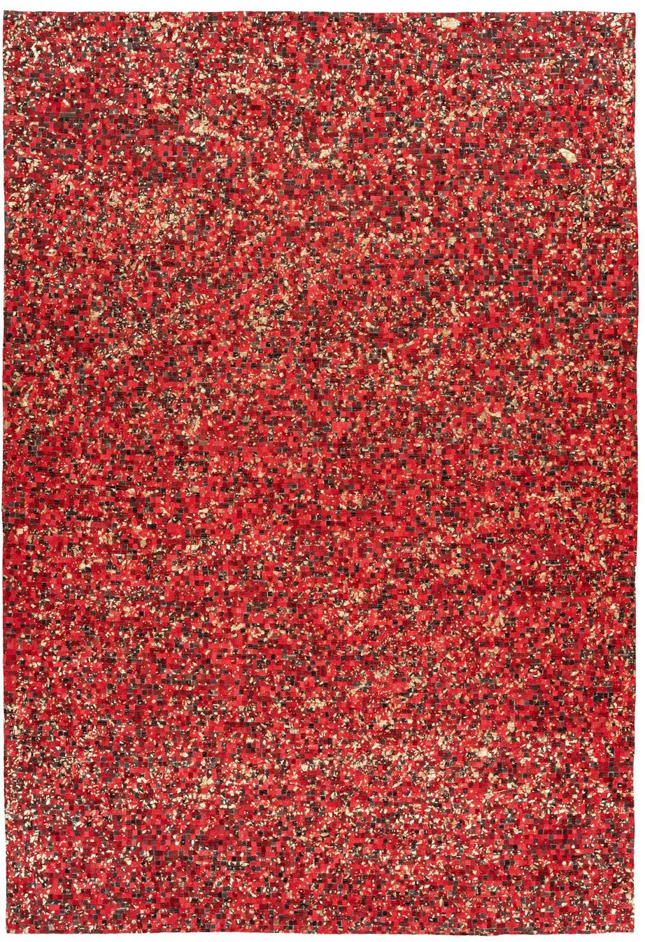 aRTE ESPINA Vloerkleed Finish 100 natuurlijk lederen tapijt, met glanzende metallic kleur, rug van vilt