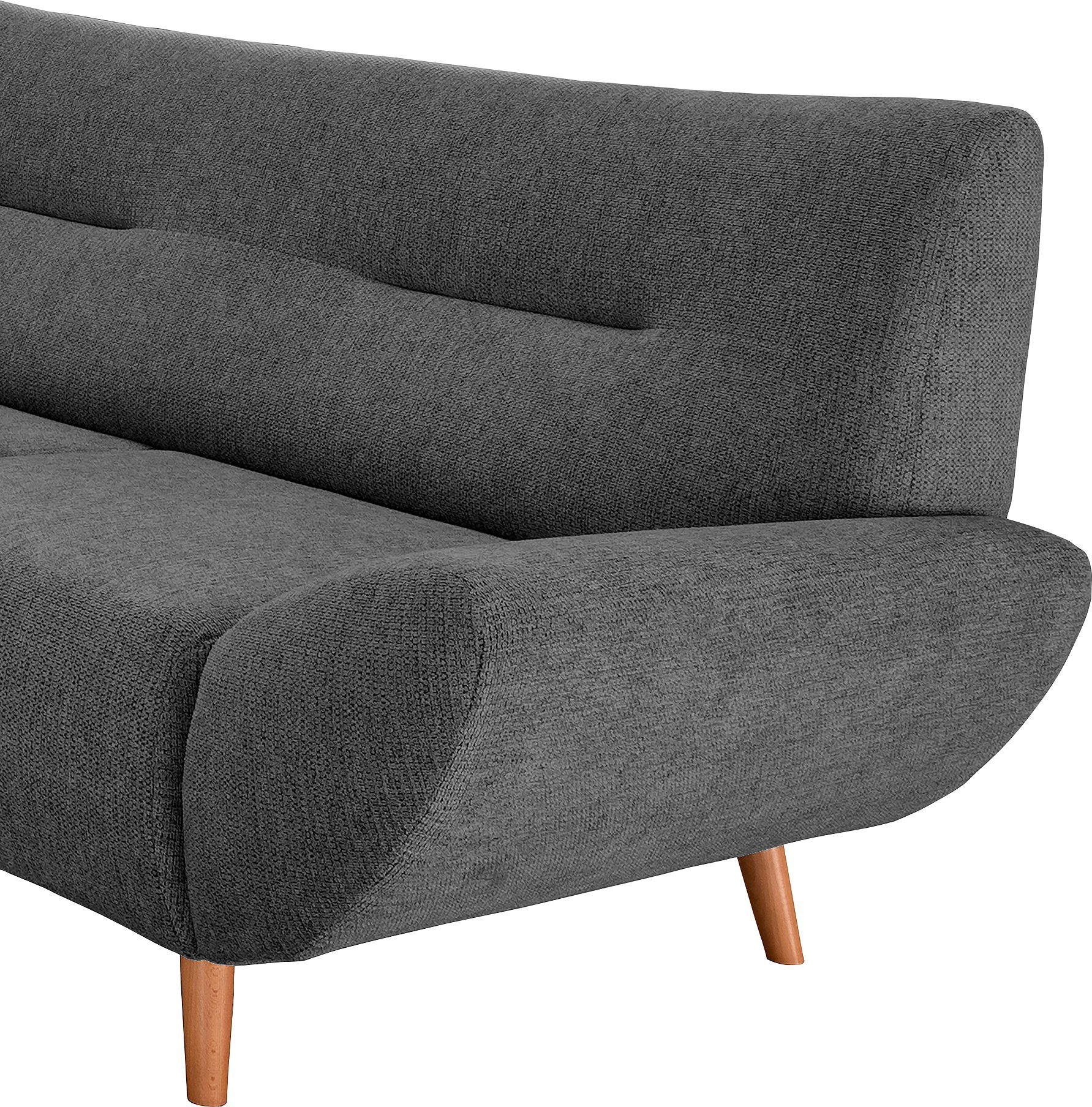 INOSIGN 3-zitsbank Drago, elegant en tijdloos, comfortabel, met houten voet
