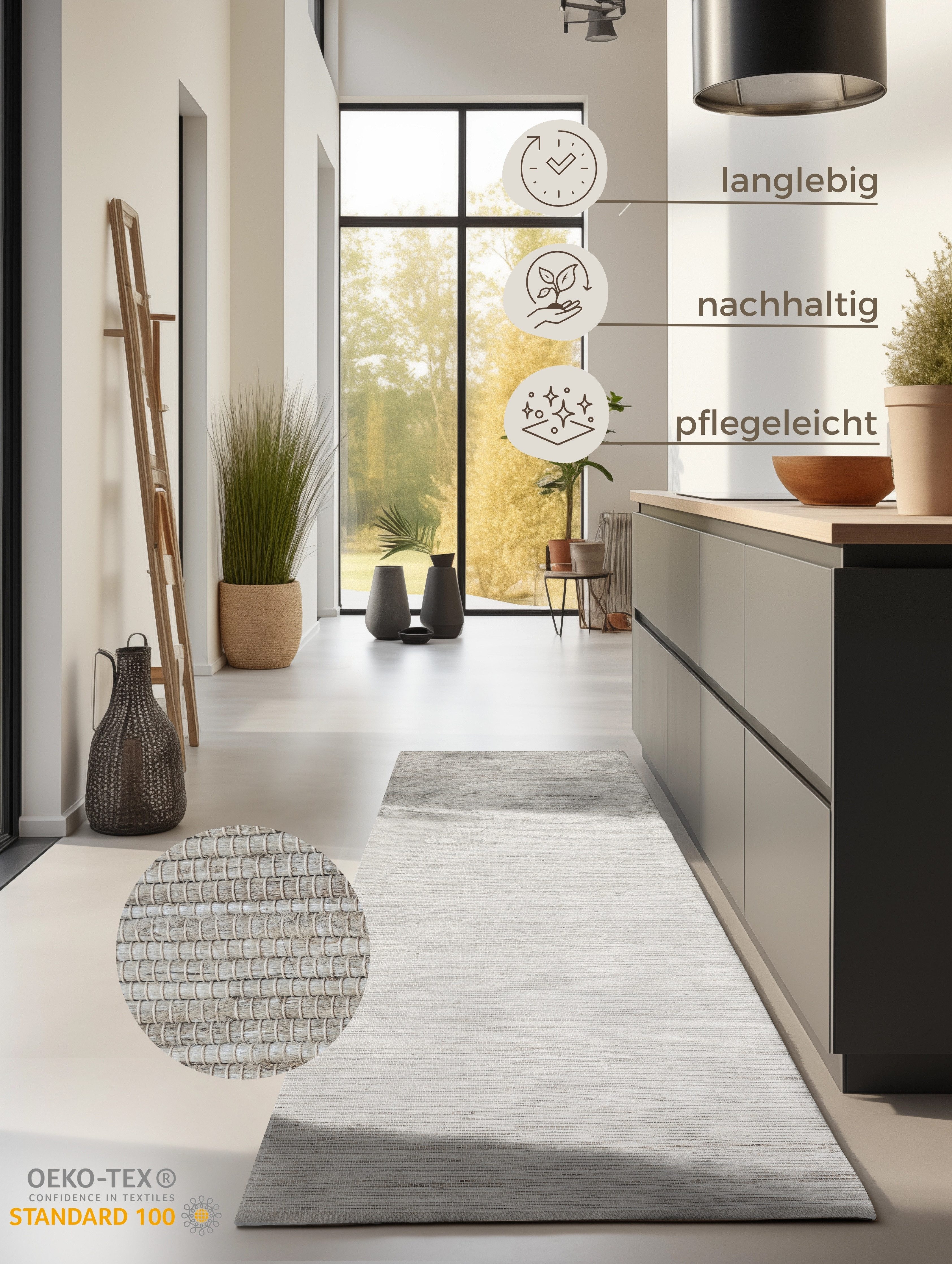 HANSE Home Vloerkleed Dhaka jute tapijt