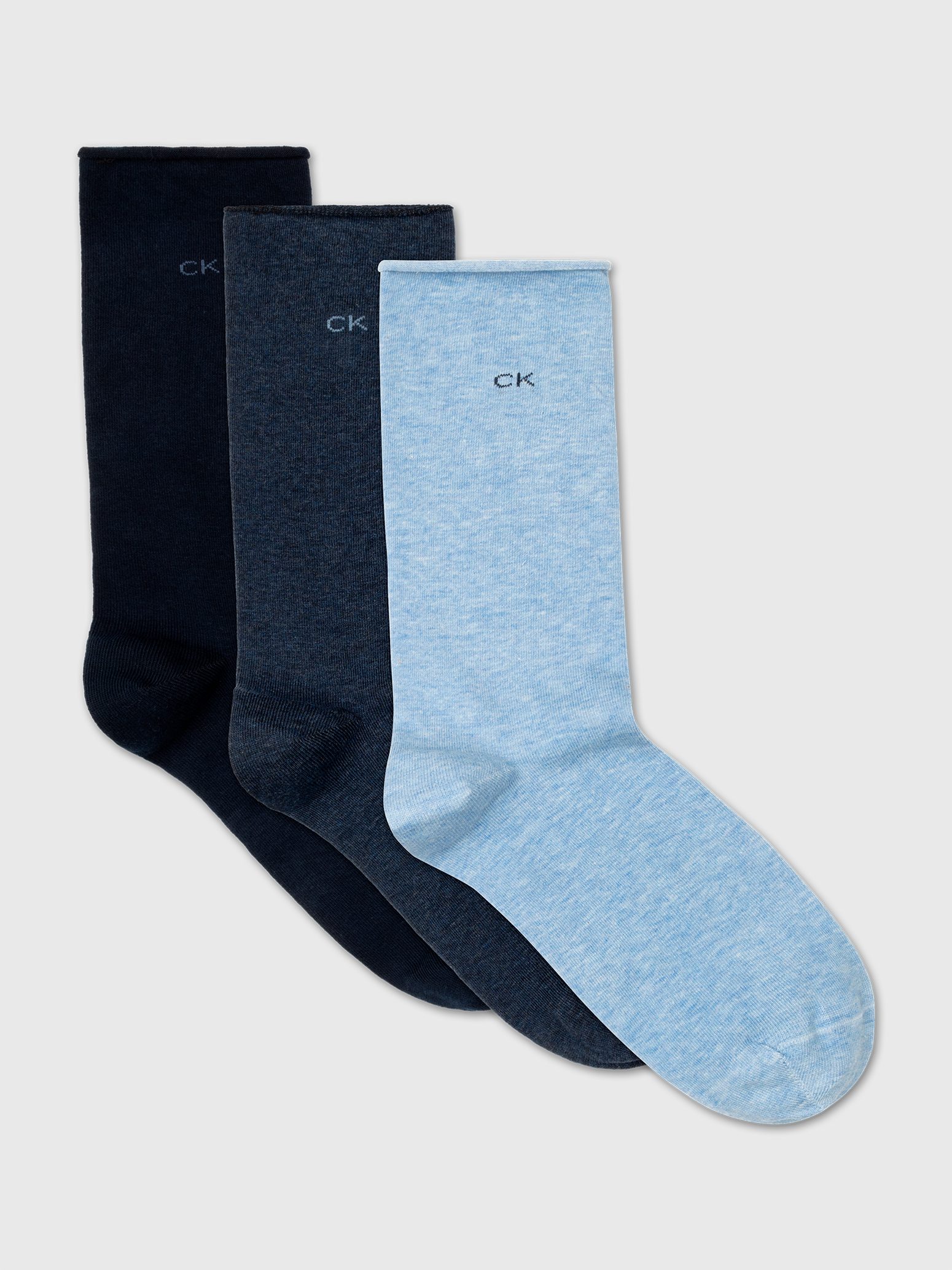 Calvin Klein Jeans Sokken CK WOMEN SOCK 3P ROLL TOP (3 paar)