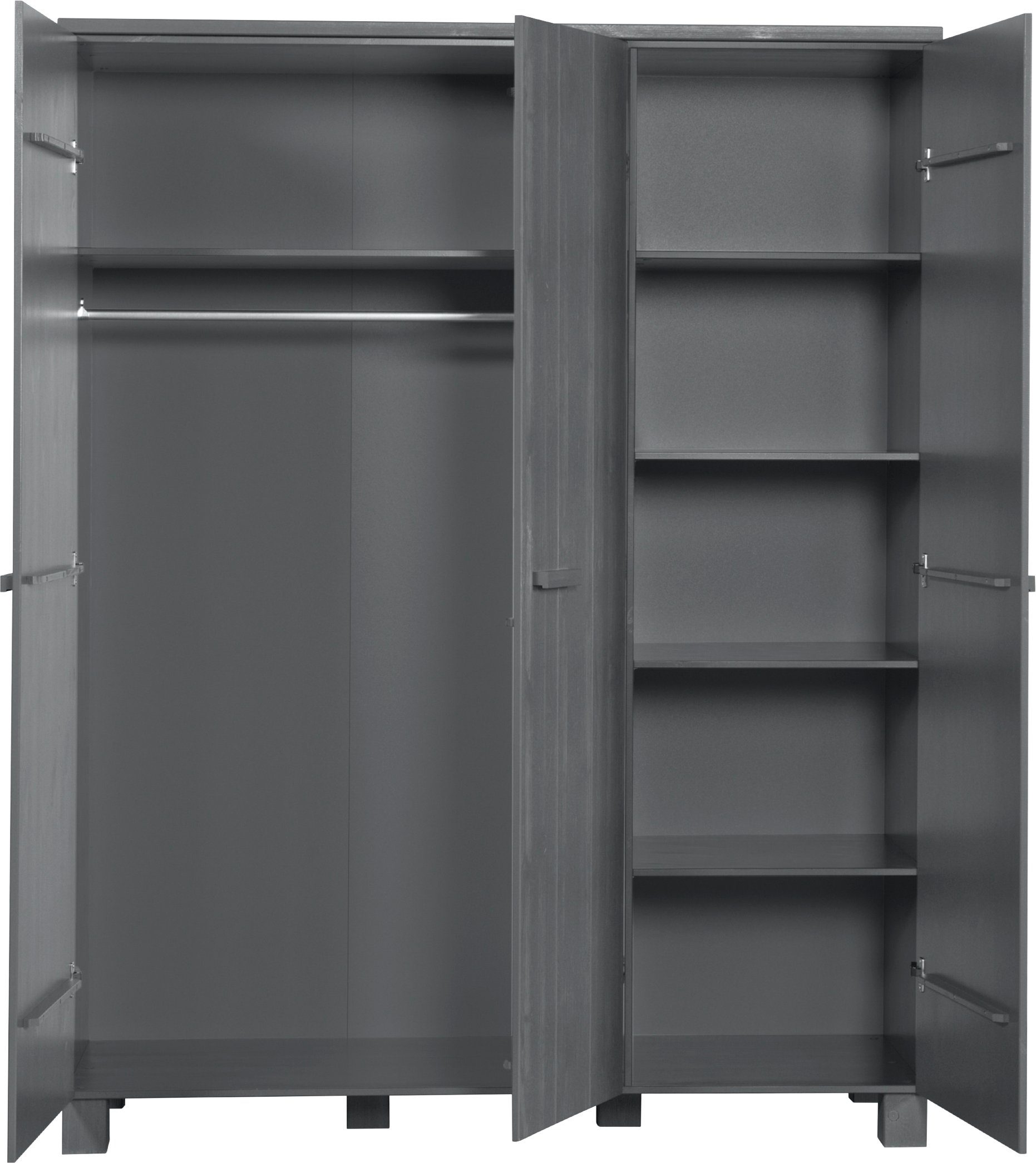 WOOOD Kledingkast Dennis met kledingstang, breedte 158 cm