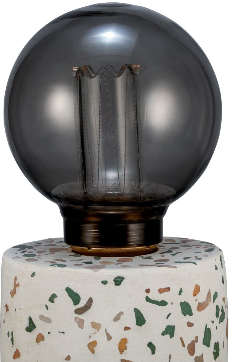 Pauleen Tafellamp Elegant Flare E27, timer, batterij, terrazzo, beton/glas (1 stuk)