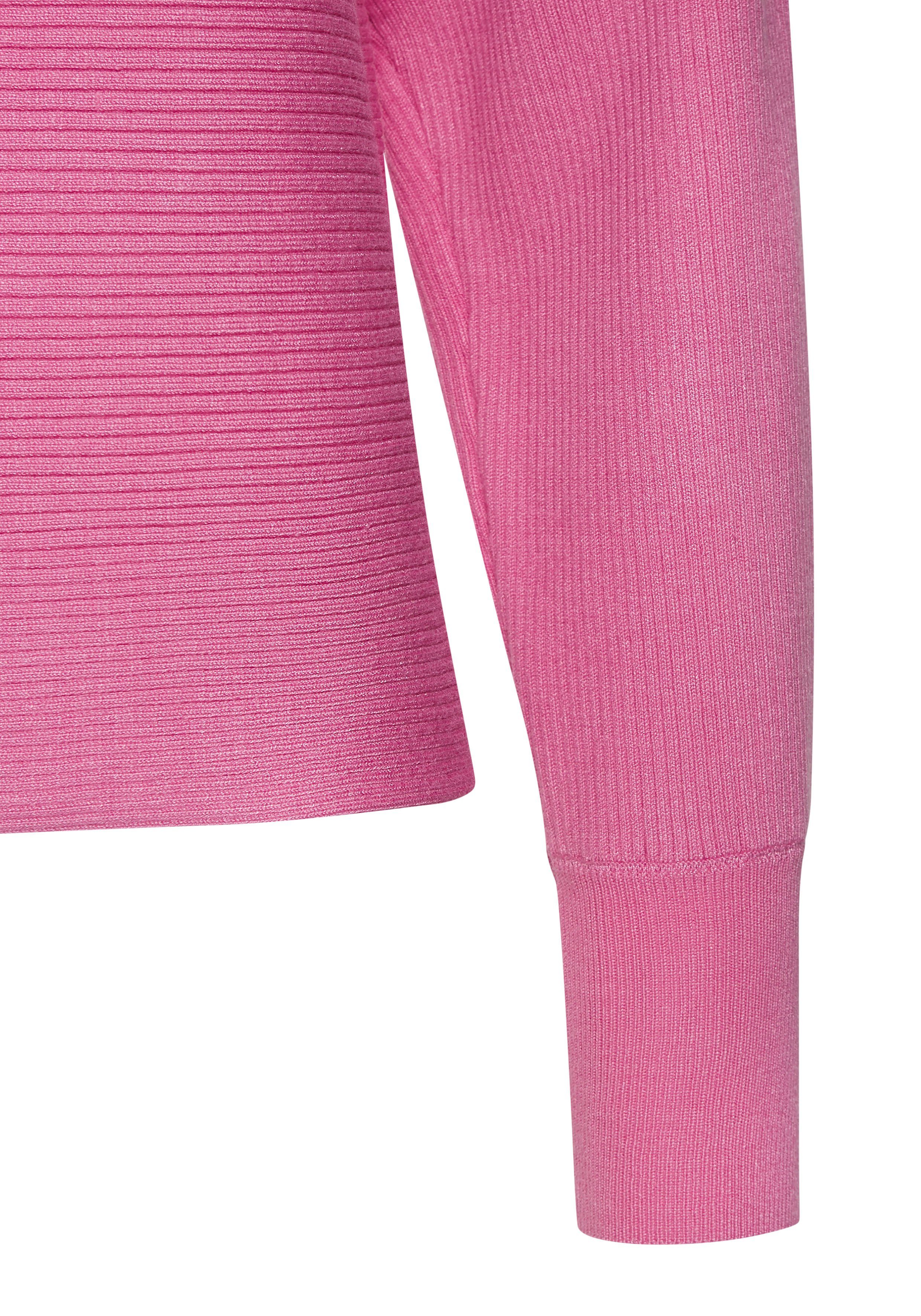 Vivance Gebreide trui met u-boot halslijn vleermuismouwen strepenlook oversized