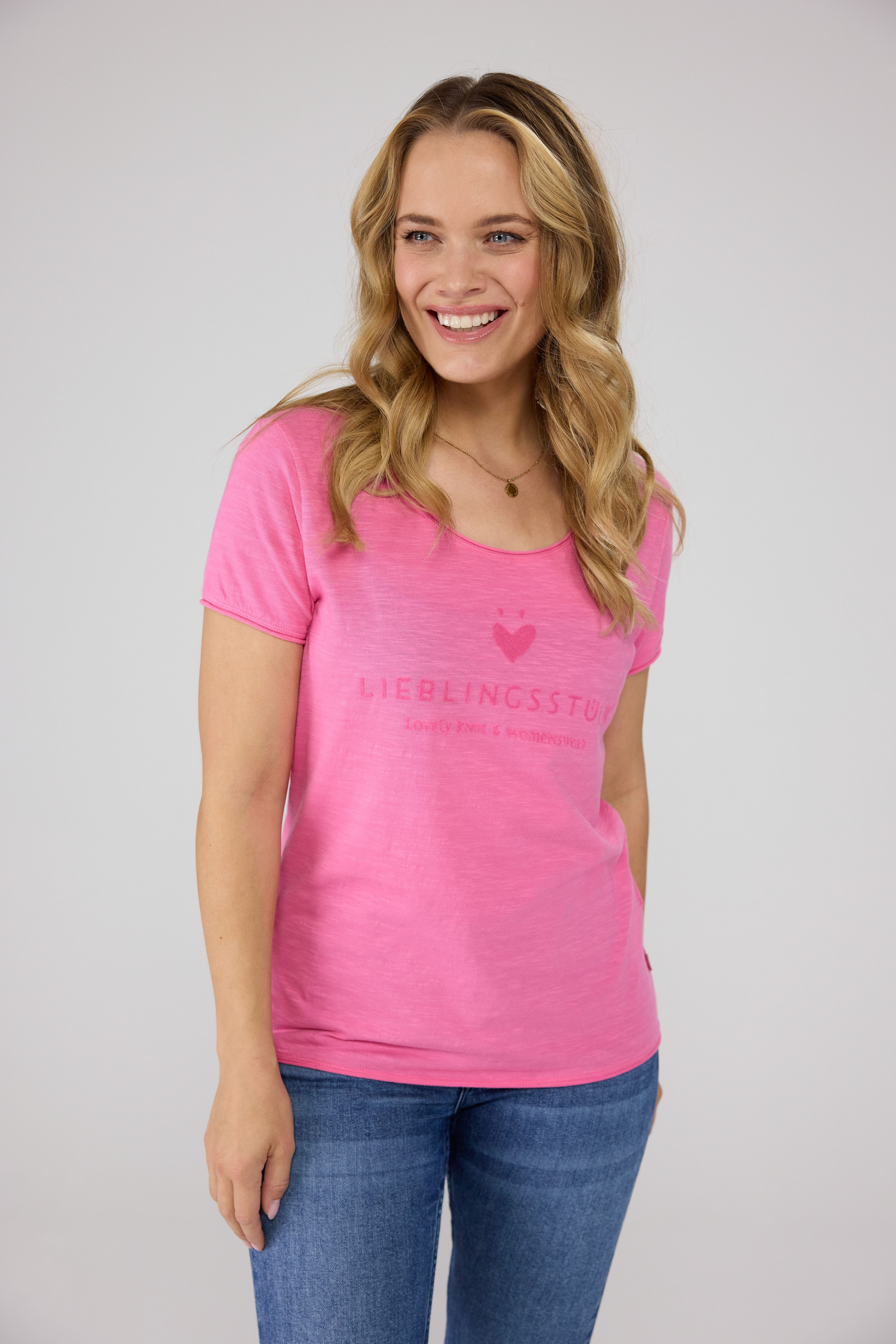 Lieblingsstück T-shirt CiaEP van puur katoen dames t-shirts maat XS (34) roze