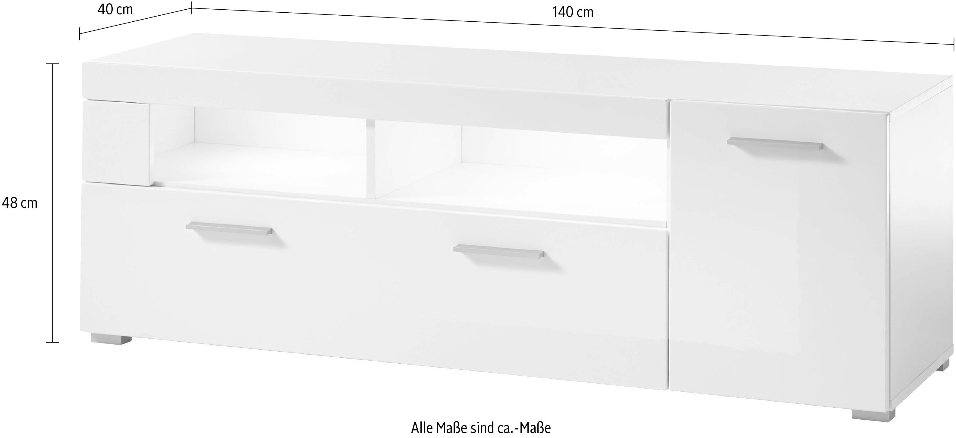 INOSIGN Tv-meubel Corado Breedte ca. 140 cm