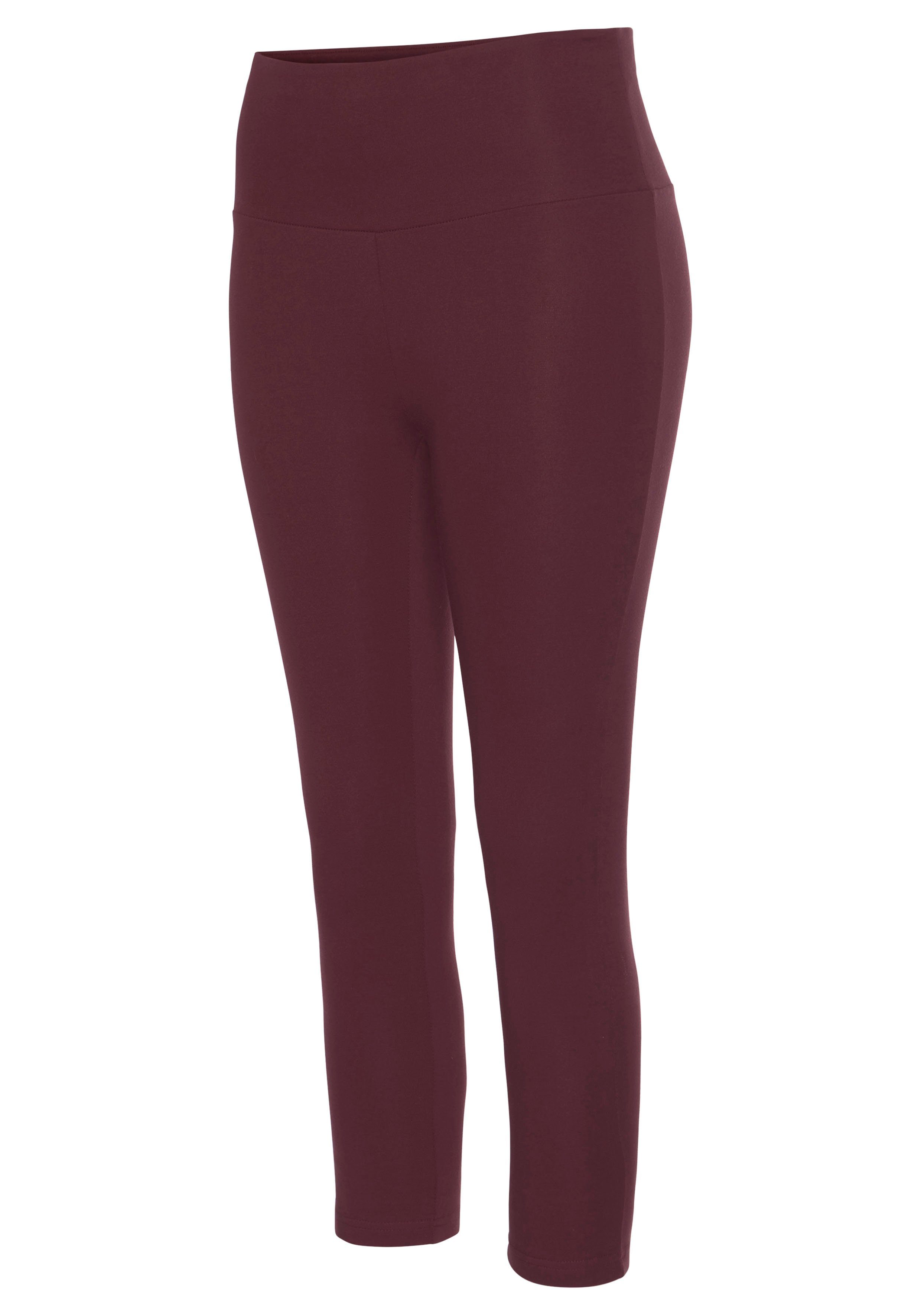 Lascana Caprilegging met brede zachte boord, loungewear
