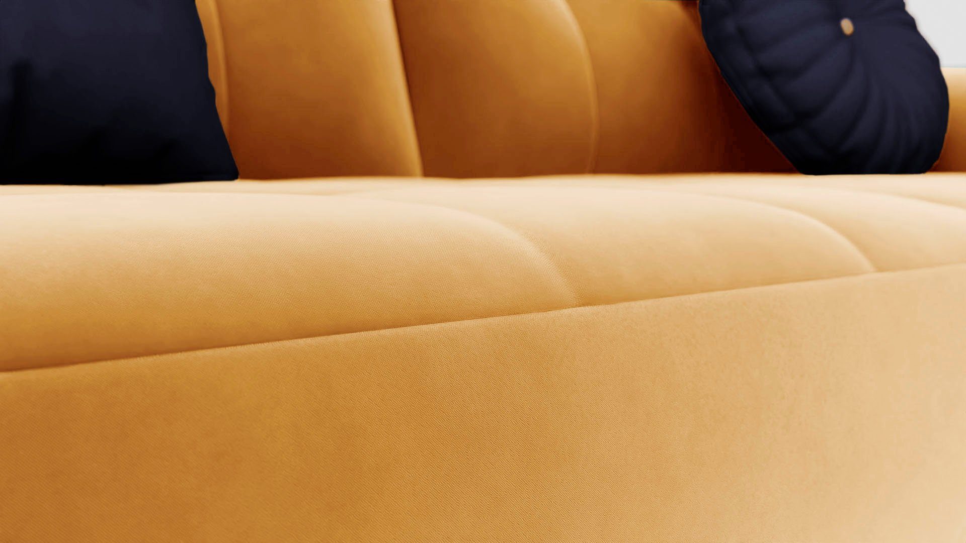 sit&more 2-zitsbank Orient 1 incl. 2 sierkussens met strassteentjes, goudkleurige metalen poten