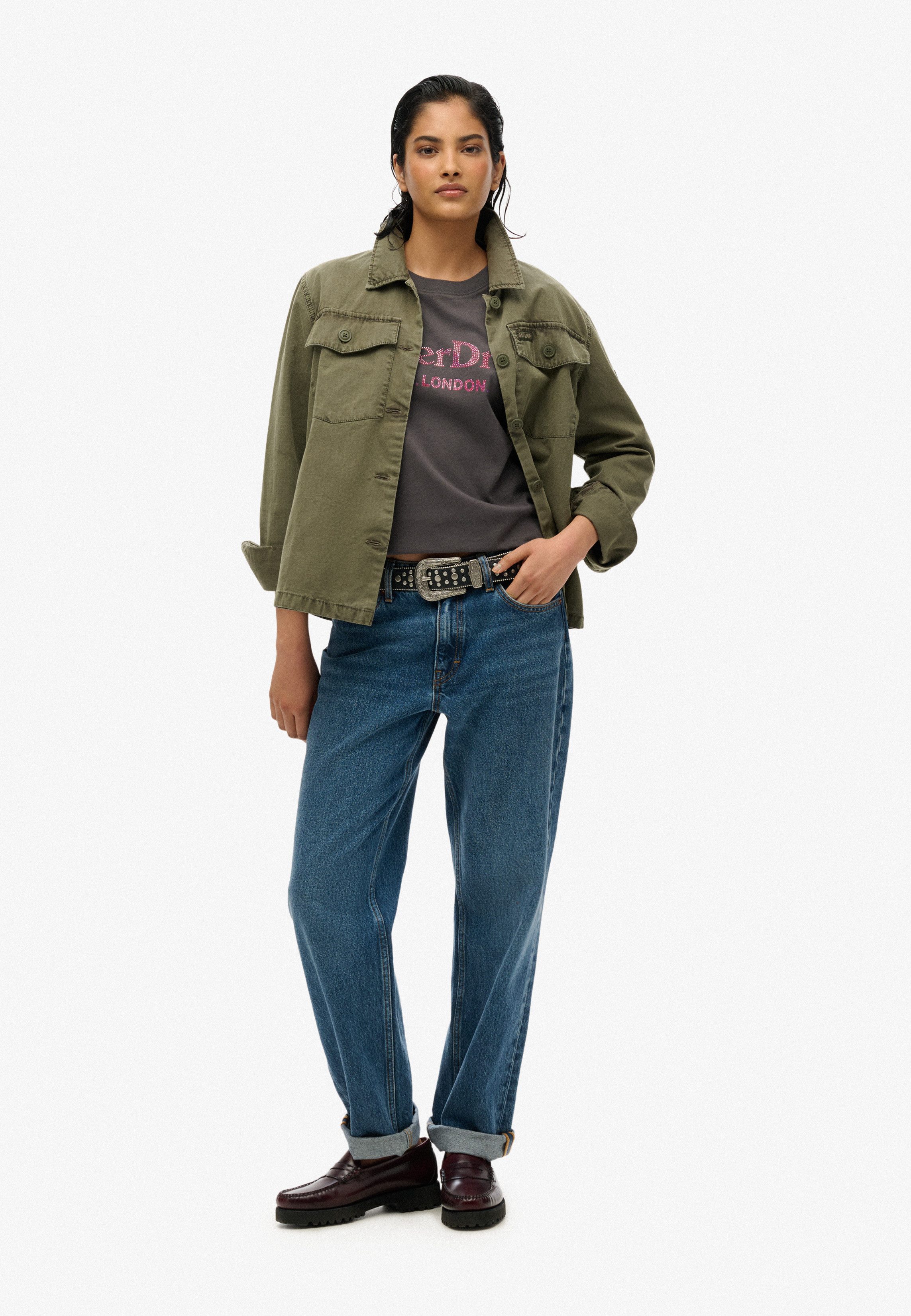 Superdry Shirt met korte mouwen VENUE METALLIC RELAXED TEE
