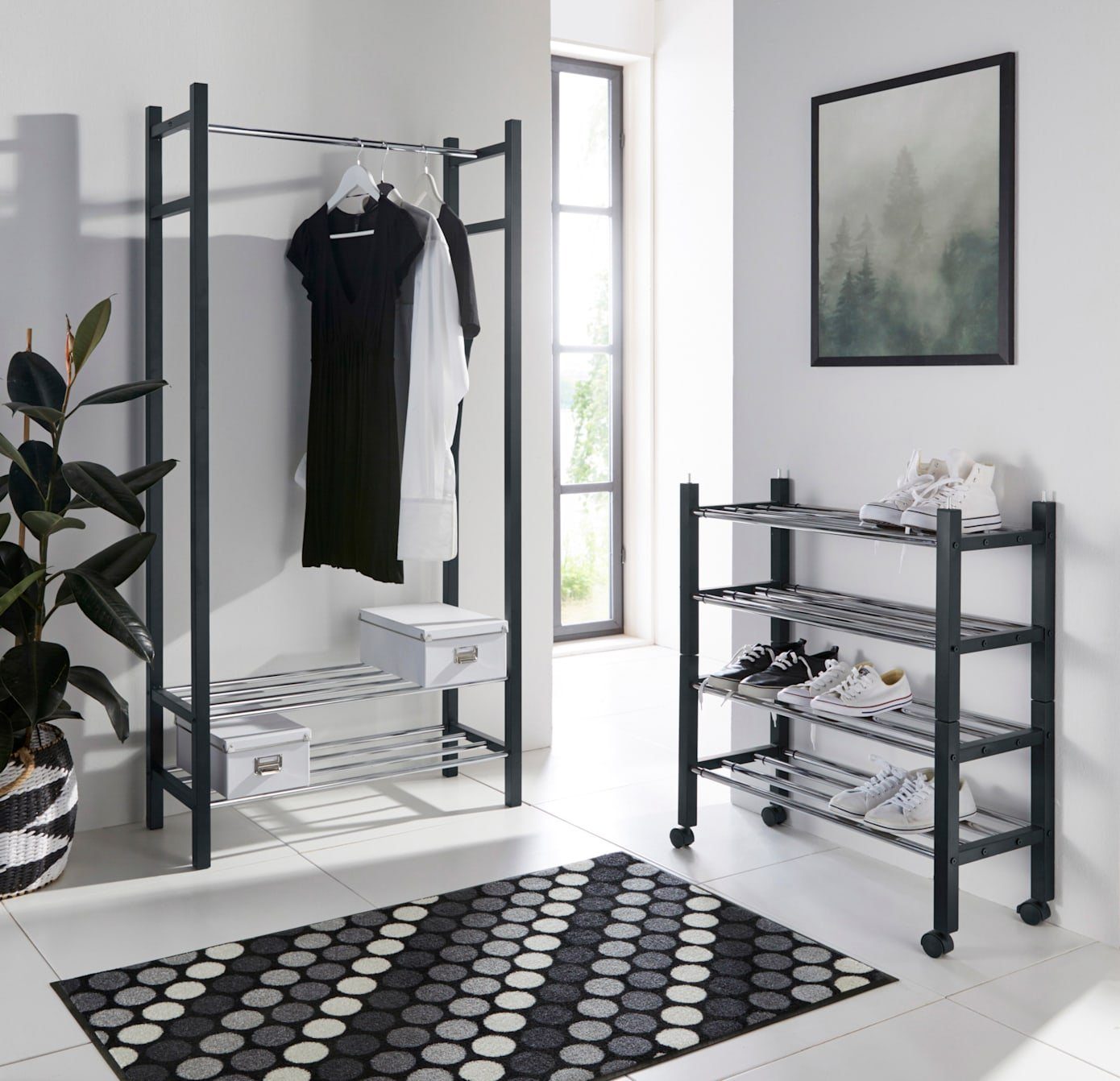 heine home Schoenenrek kleding opbergers zwart
