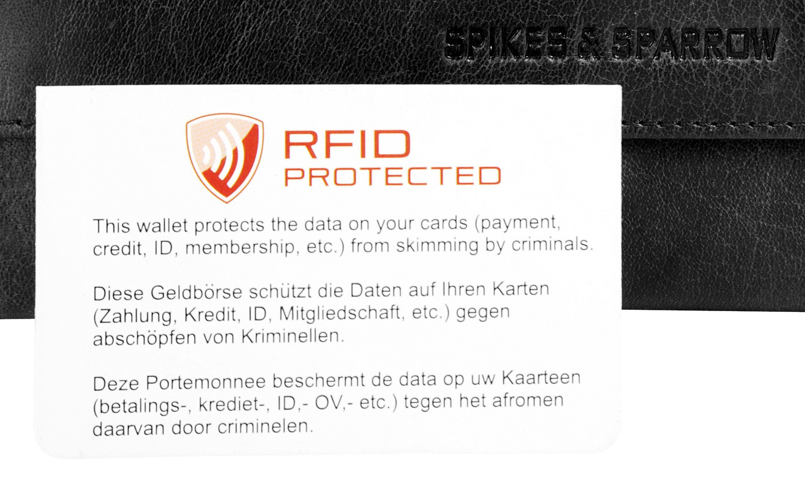 Spikes & Sparrow Portemonnee echt leder