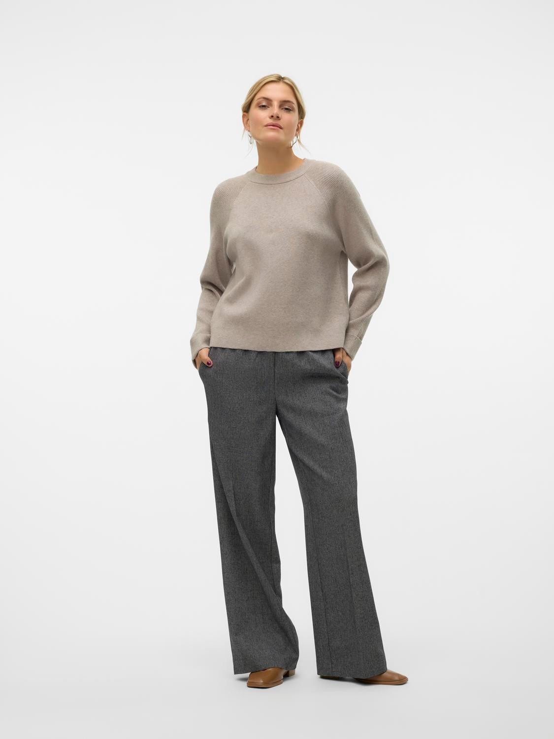 Vero Moda Gebreide trui VMGOLD MIX LS O-NECK PULLOVER GA