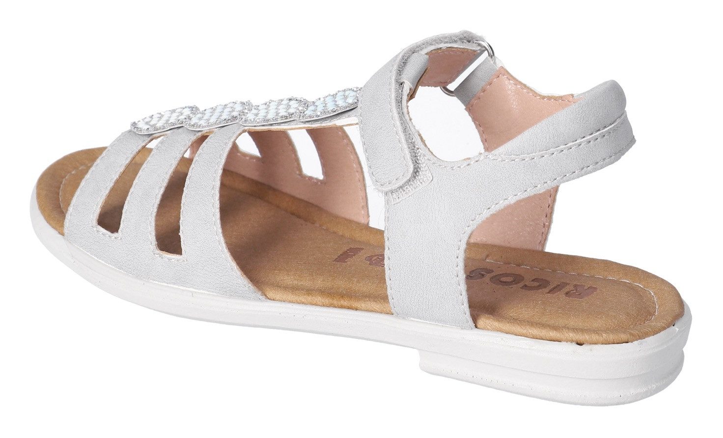 Ricosta Sandalen Ana WMS: gemiddeld , sandaal met klittenbandsluiting en glitter, maat sjabloon te downloaden