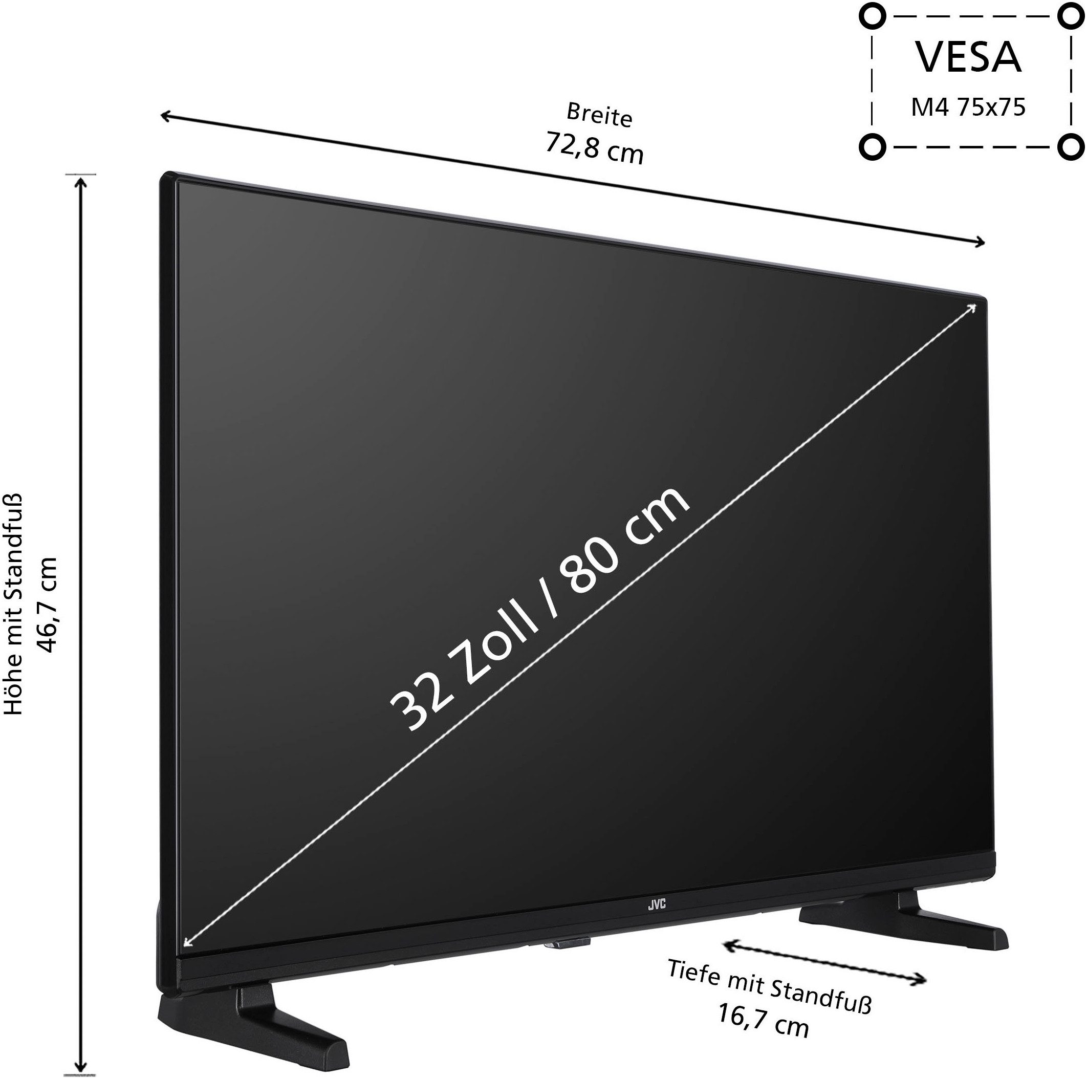 JVC Led-TV, 80 cm / 32", Full HD, Smart TV