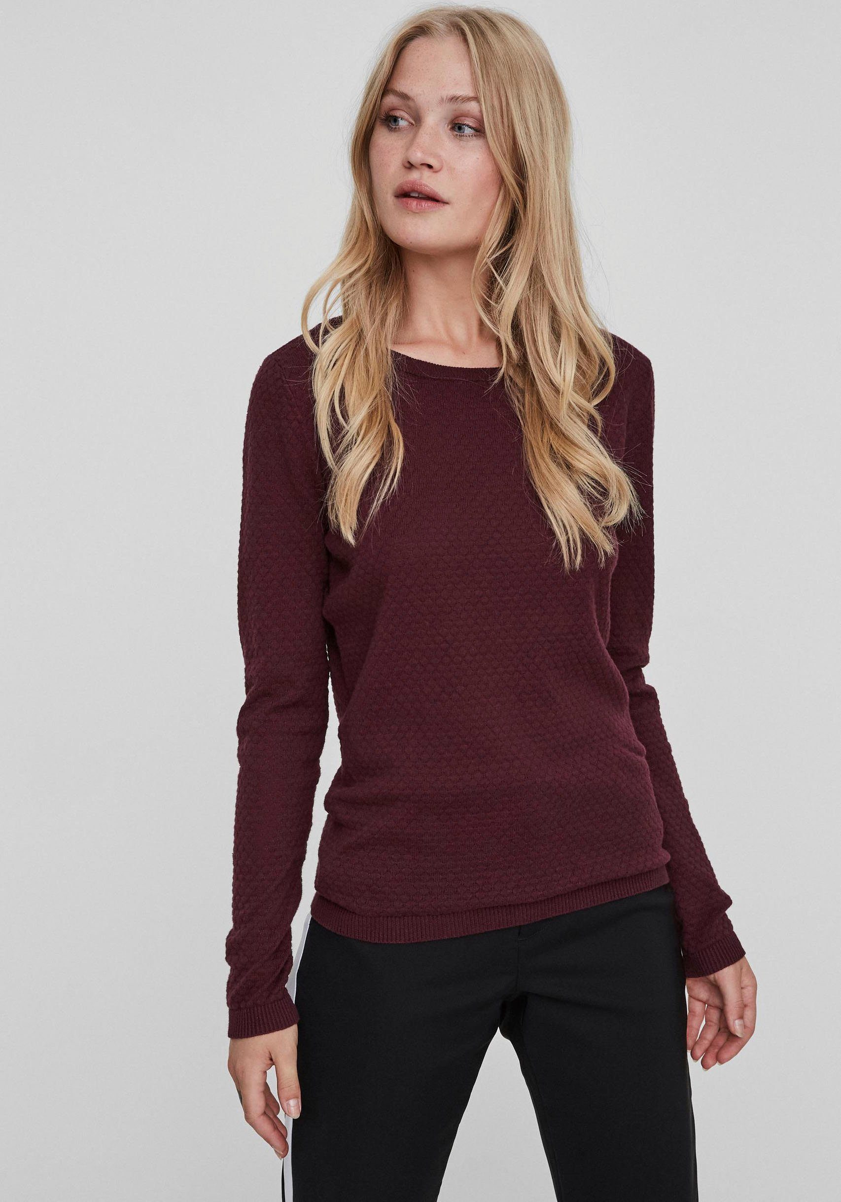 Vero Moda Trui met ronde hals VMCARE STRUCTURE LS O-NECK BLOUSE