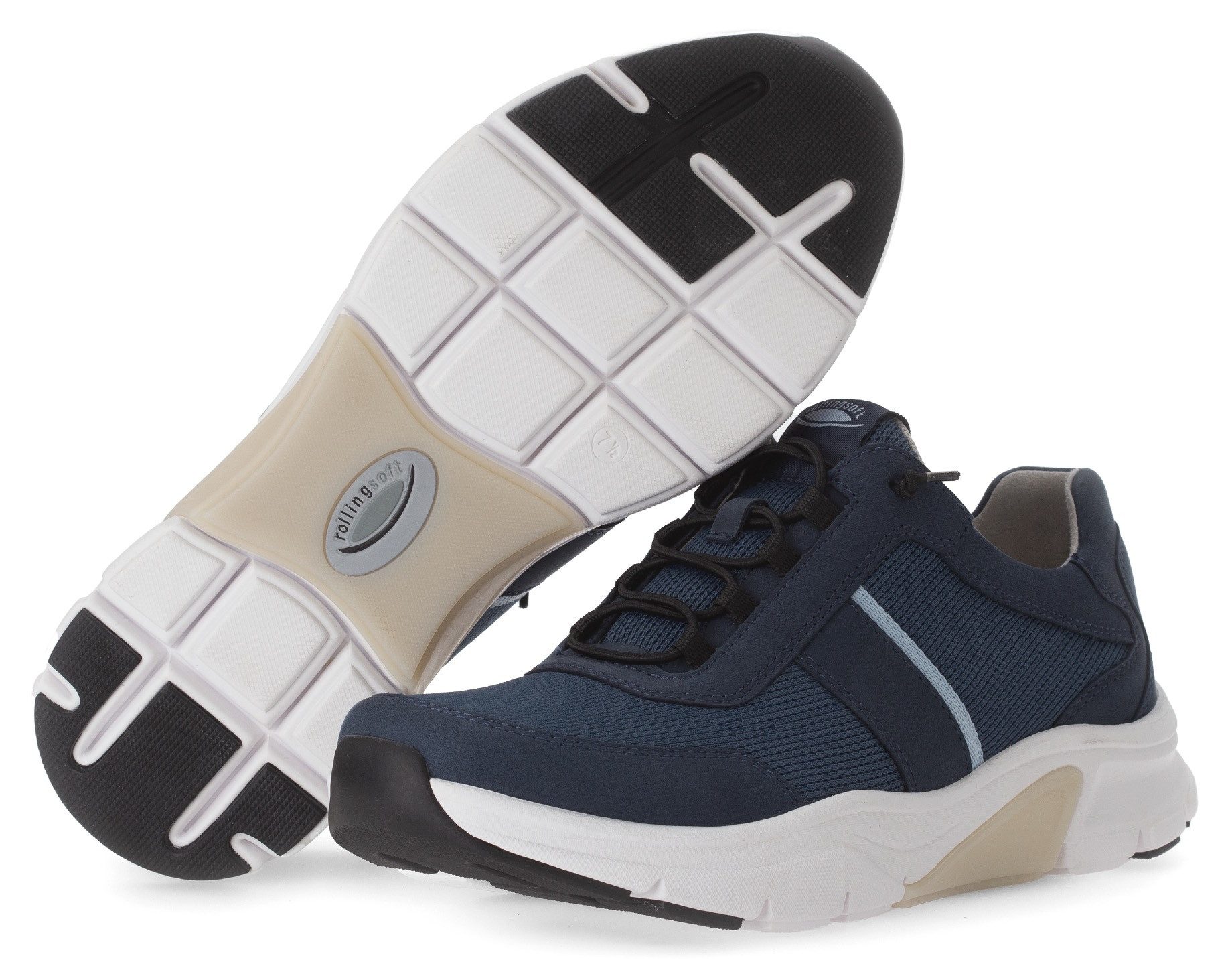 Gabor Rollingsoft Slip-on sneakers , vrijetijdsschoen, lage schoen, slipper met logo op de hiel, breedte g