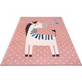 hanse home vloerkleed voor de kinderkamer zebra funny roze