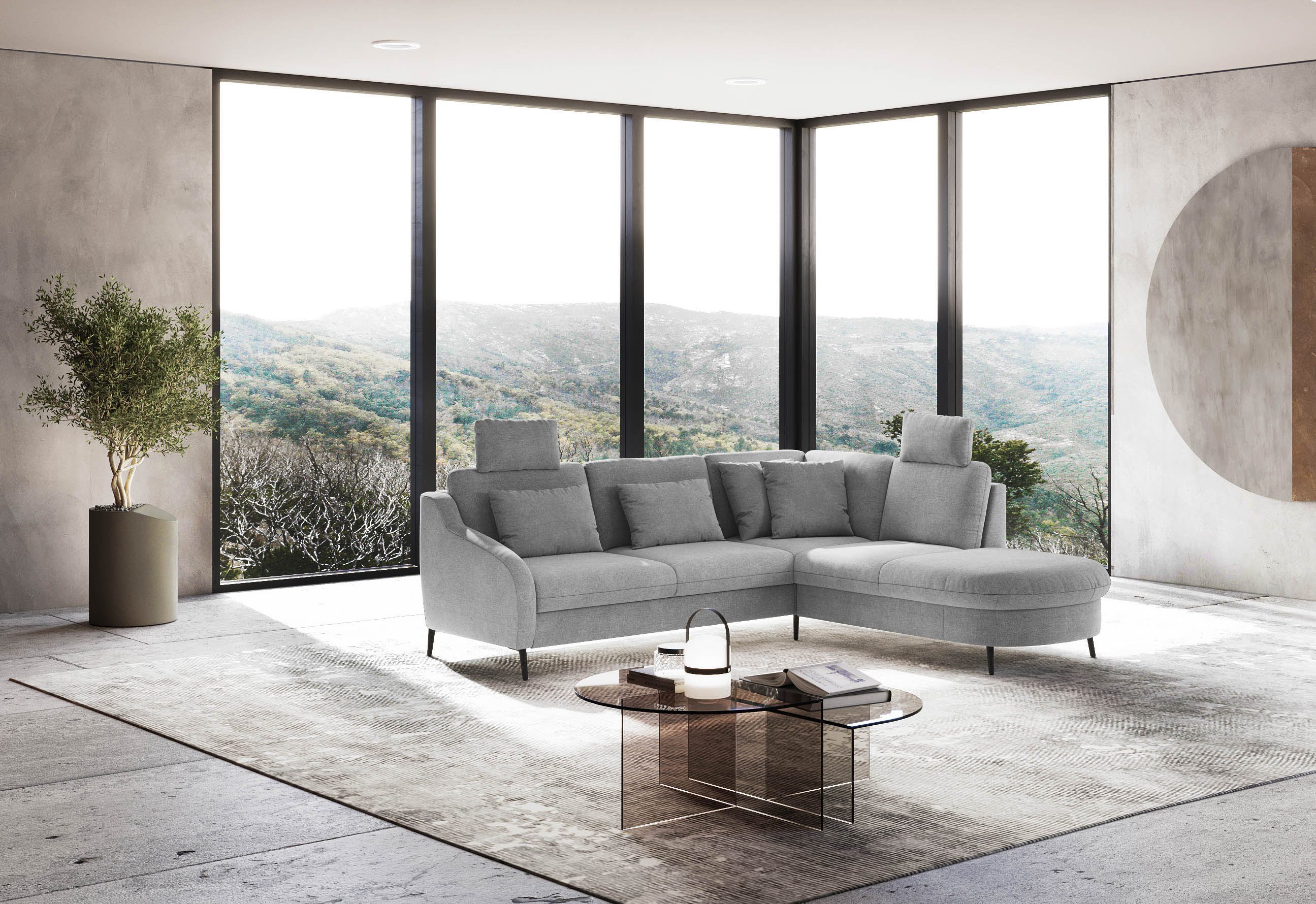 sit&more Hoekbank Soul L-vorm optioneel met bedfunctie en bedlade of lade