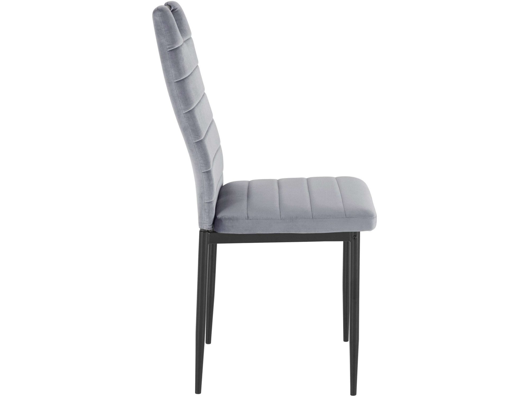 INOSIGN Eethoek Silvi-Mandy Glazen tafel 110x110 cm met 4 stoelen (velours stof), frame van metaal (set, 5-delig)