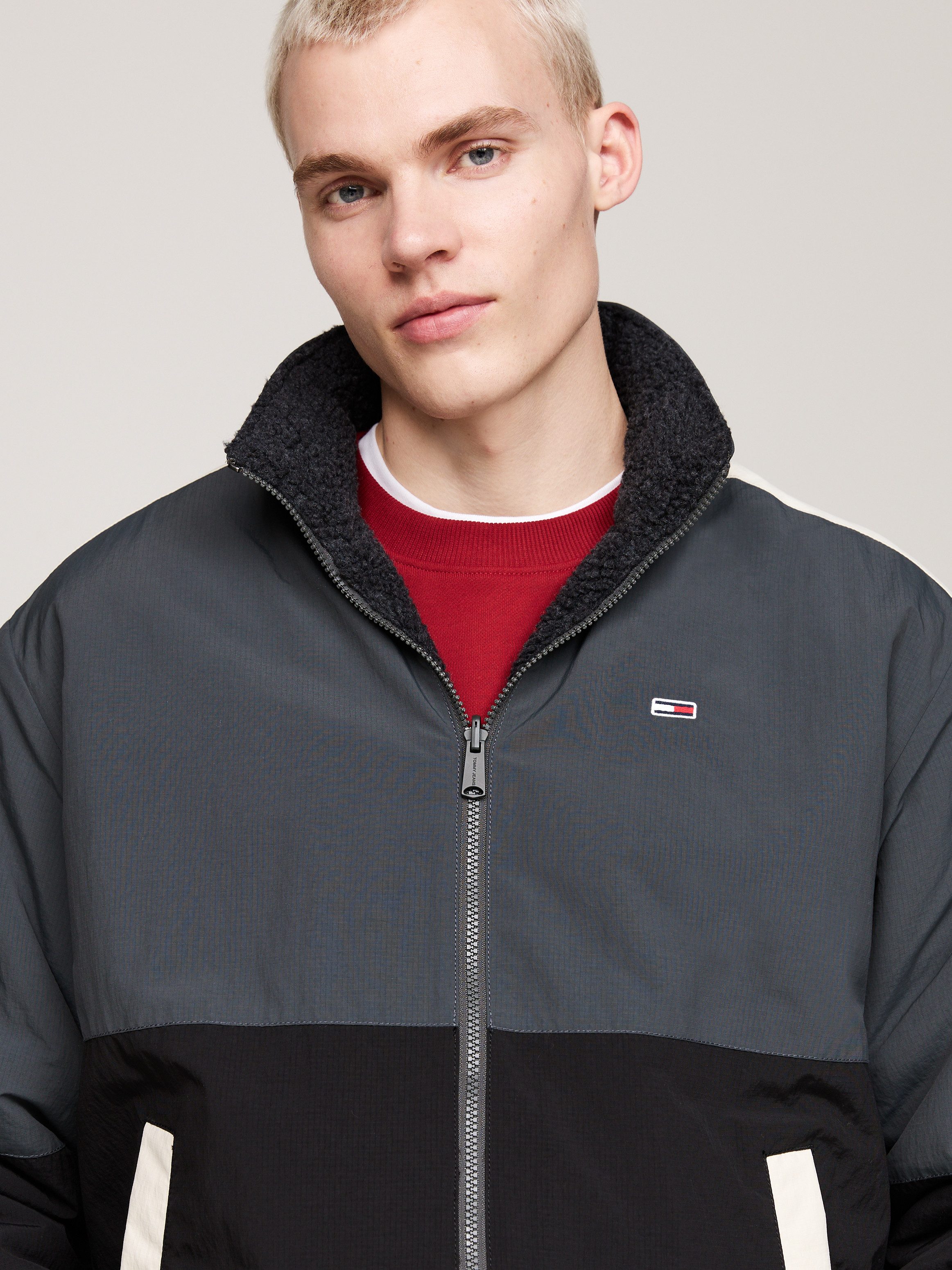 TOMMY JEANS Tweezijdig te dragen jack TJM REVERSIBLE TEDDY JACKET
