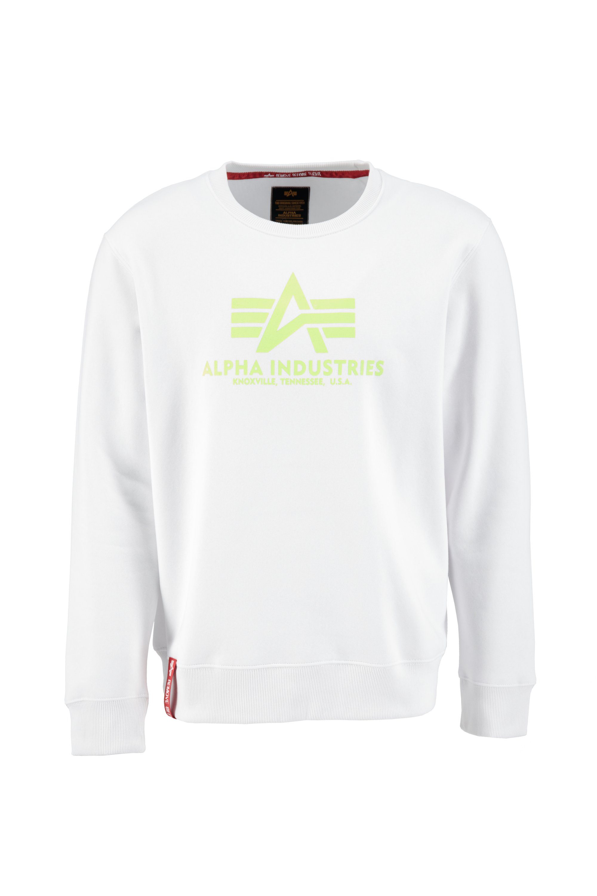 Alpha Industries Sweater Men Sweatshirts Basic Sweater Neon Print