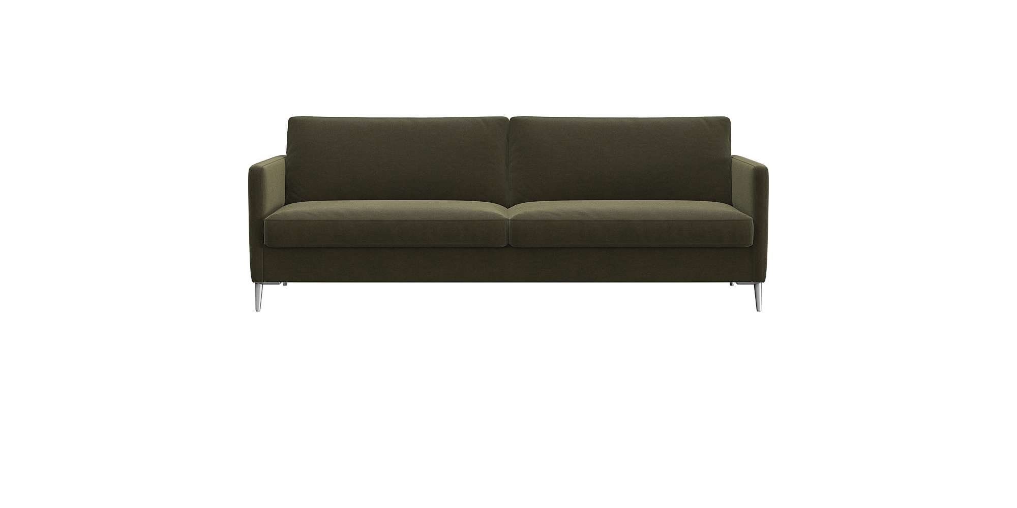 FLEXLUX 3-zitsbank Fiore, super zitcomfort door koudschuim in de zitting groen, 3-zitsbanken