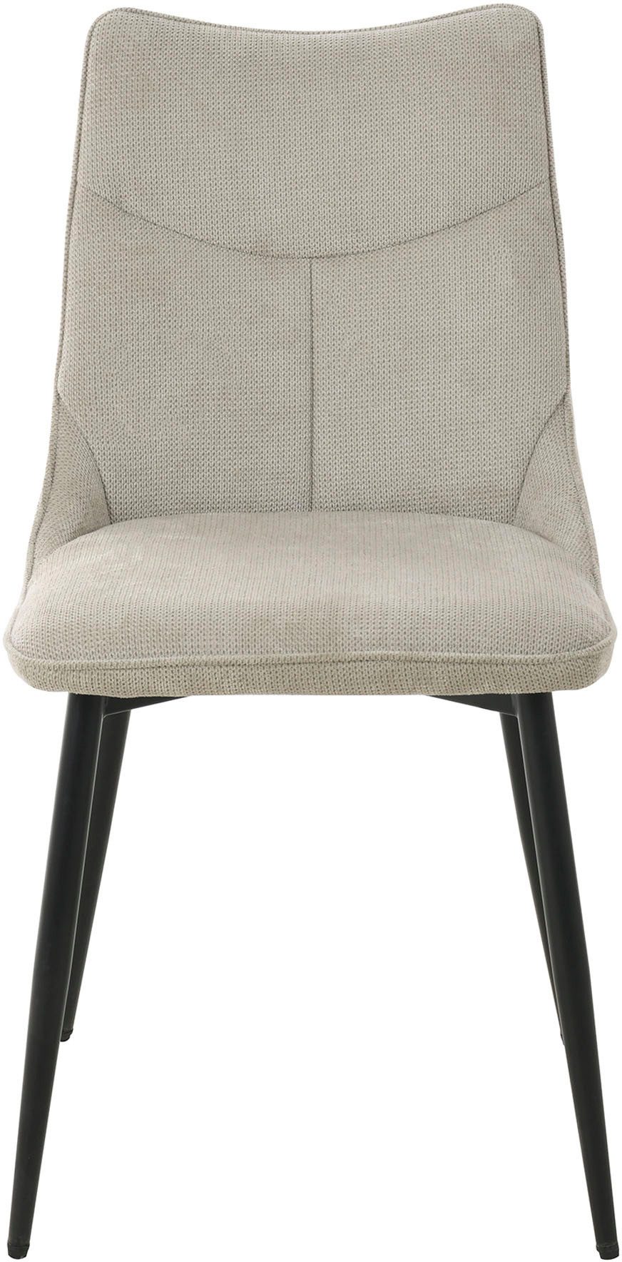 byLIVING Eetkamerstoel Carlo (2-stuks set) Frame van metaal zwart, keukenstoel, geweven stofbekleding, diverse kleuren (set)