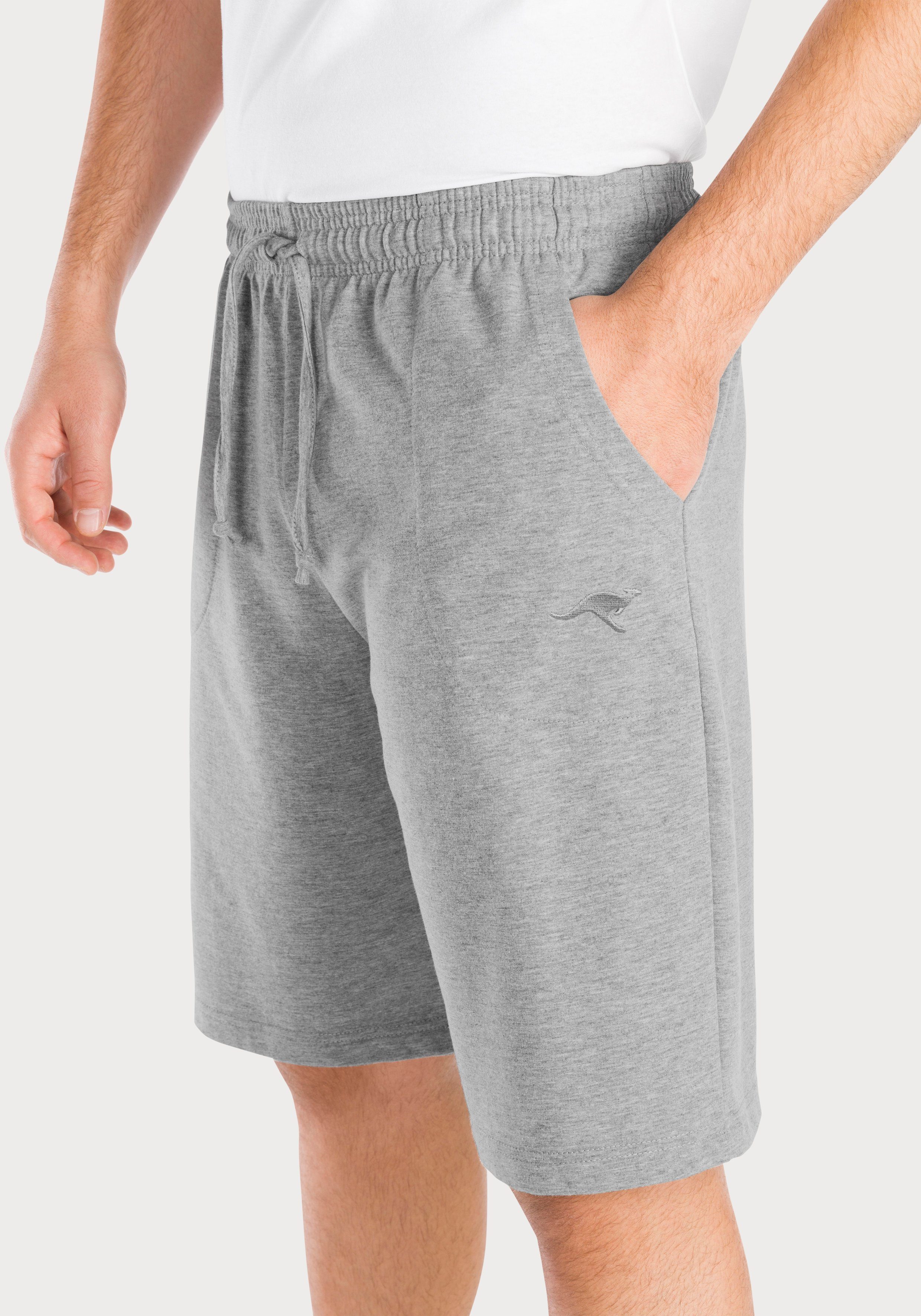 KangaROOS Sweatshort Korte joggingbroek van zachte sweatstof met koord