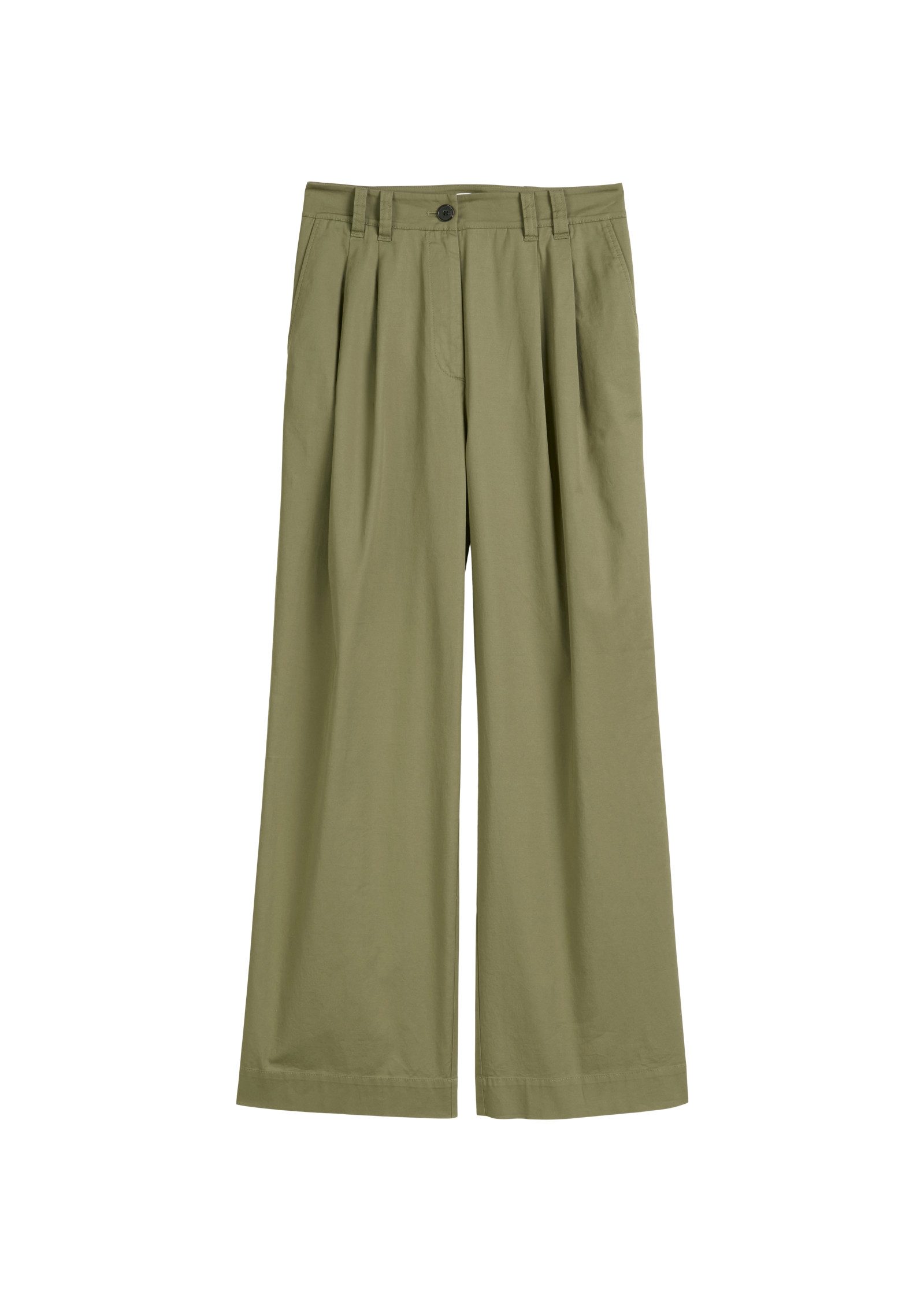 Marc O'Polo Bandplooibroek wijd, van twill, allrounder