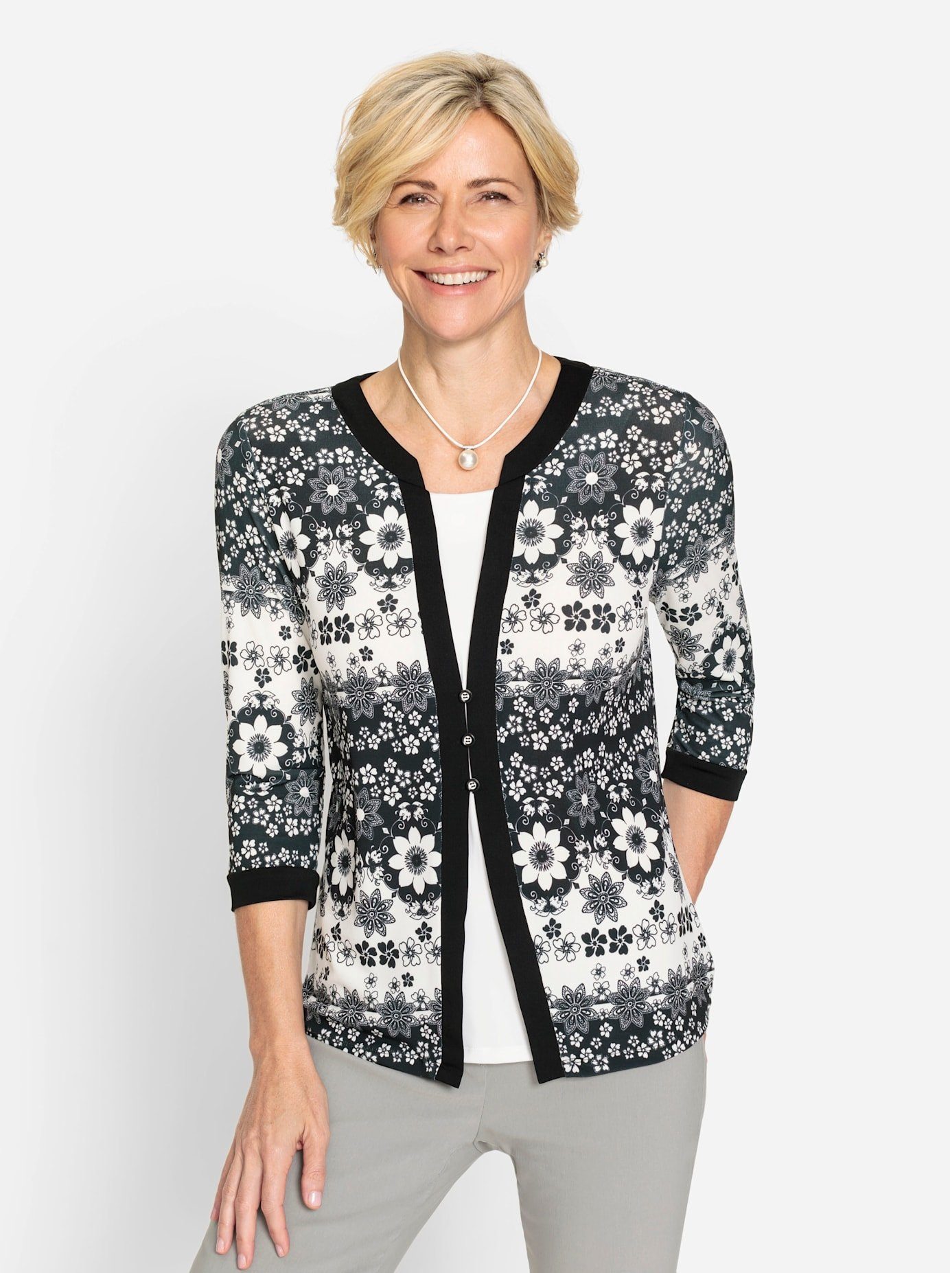 Classic 2-in-1-shirt Shirt (1-delig)