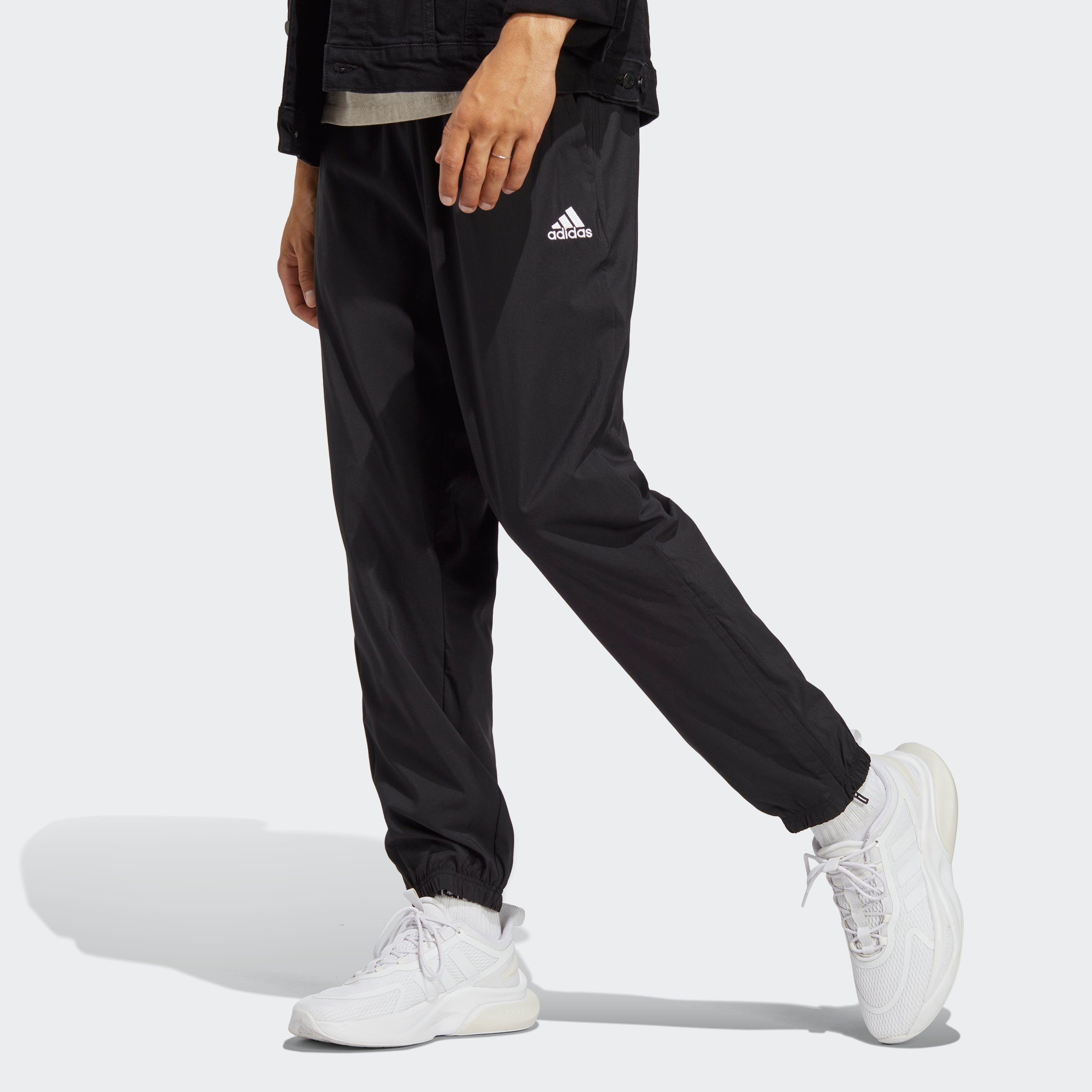 adidas Sportswear Sportbroek AEROREADY ESSENTIALS STANFORD ELASTIC CUFF SMALL LOGO BROEK (1-delig)