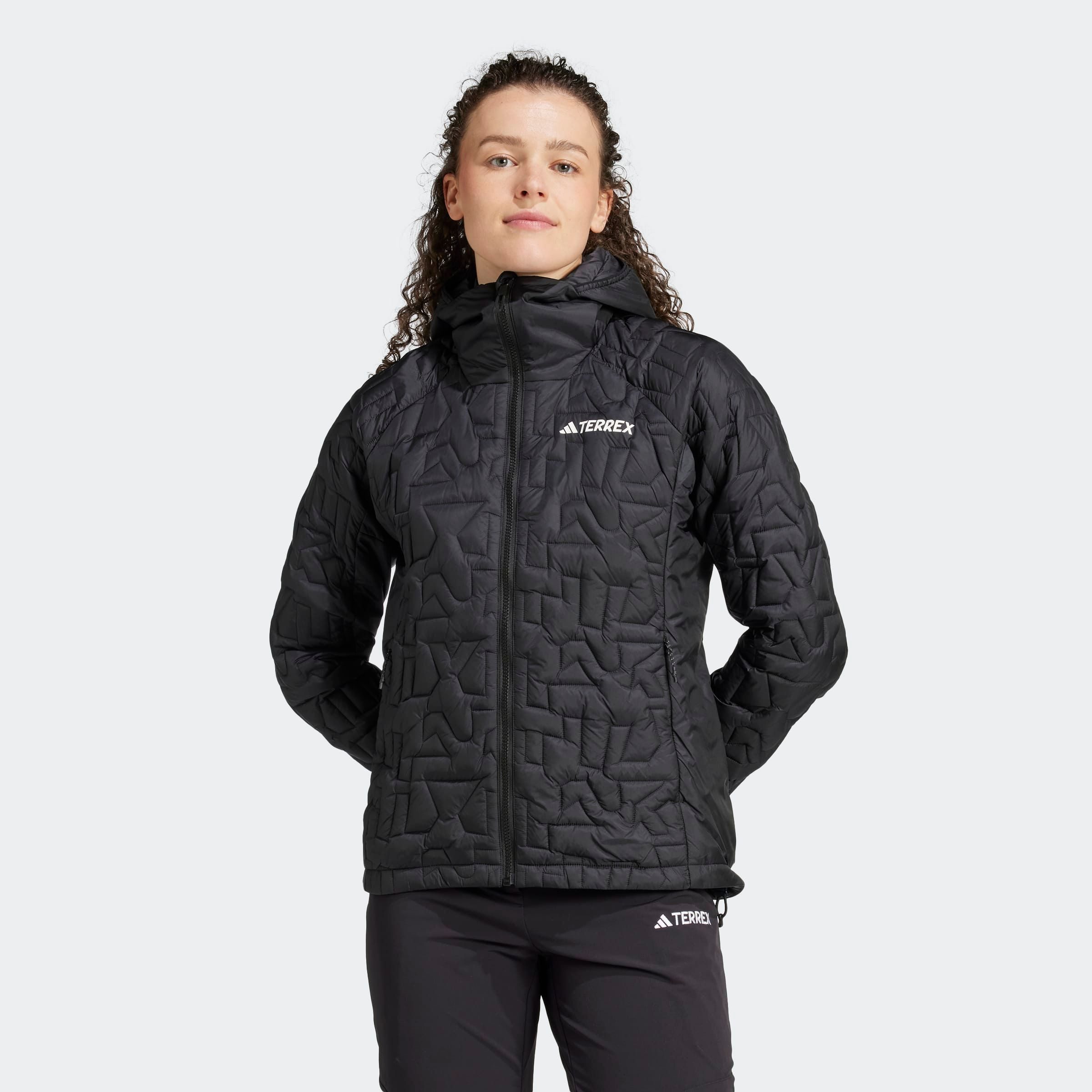 adidas TERREX Outdoorjack W XPR LF H J V dames wandelen & outdoor maat M zwart