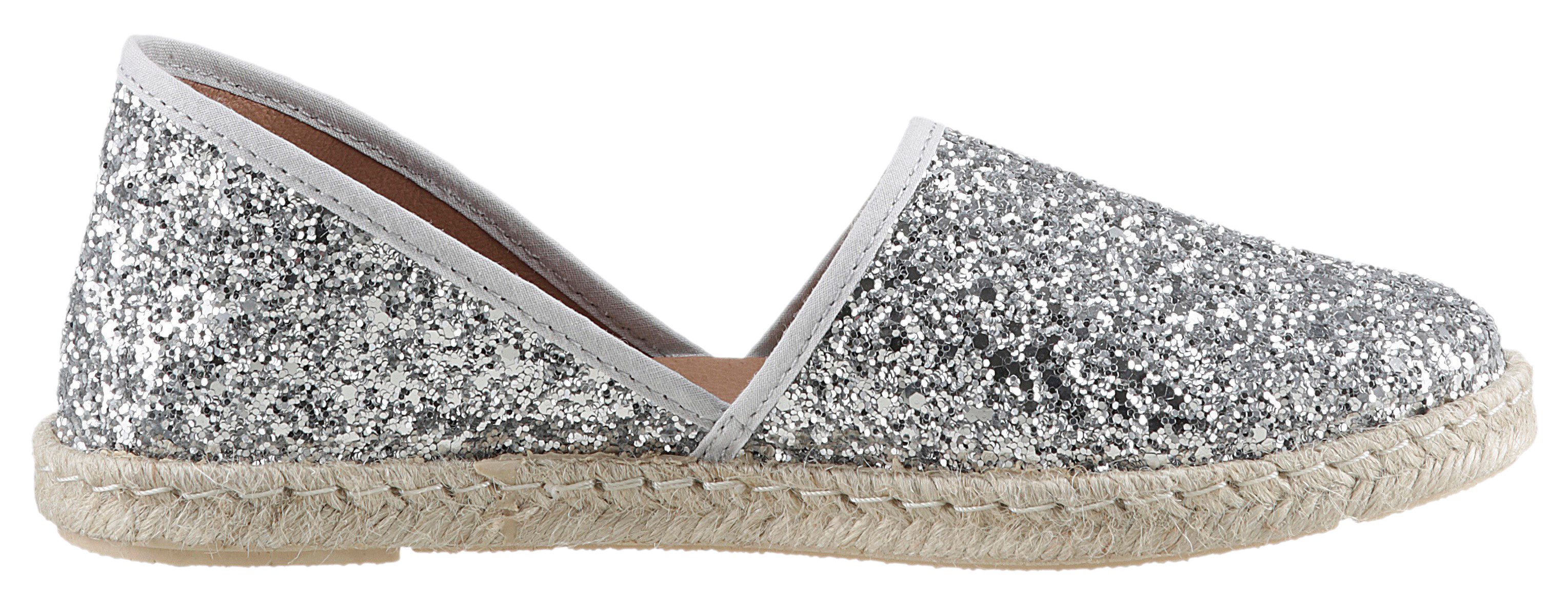 VERBENAS Espadrilles CARMEN GLITTER , slipper, zomerschoen, strandschoen met glitter