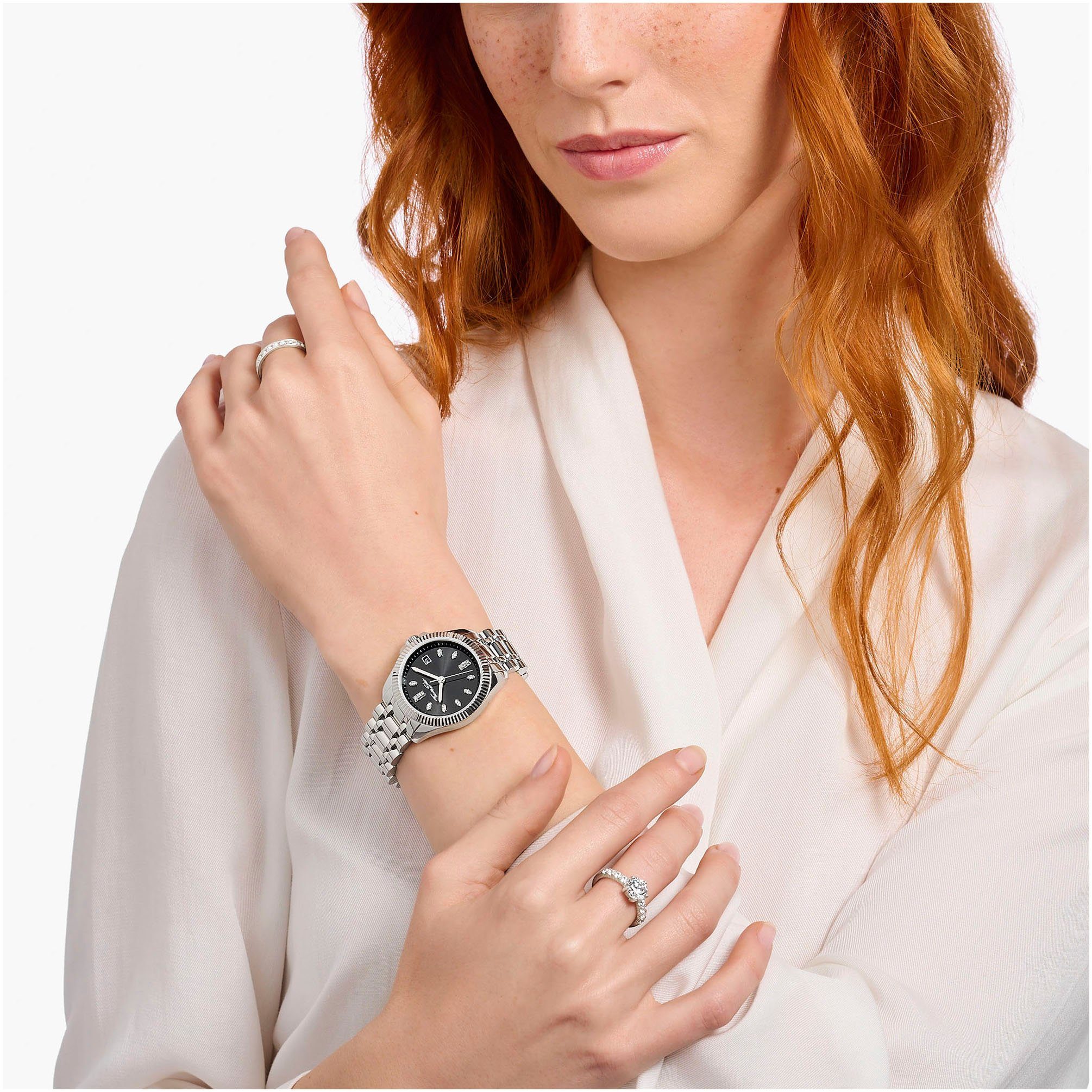 THOMAS SABO Kwartshorloge DIVINE Polshorloge, dameshorloge, datum, mineraalglas met saffiercoating