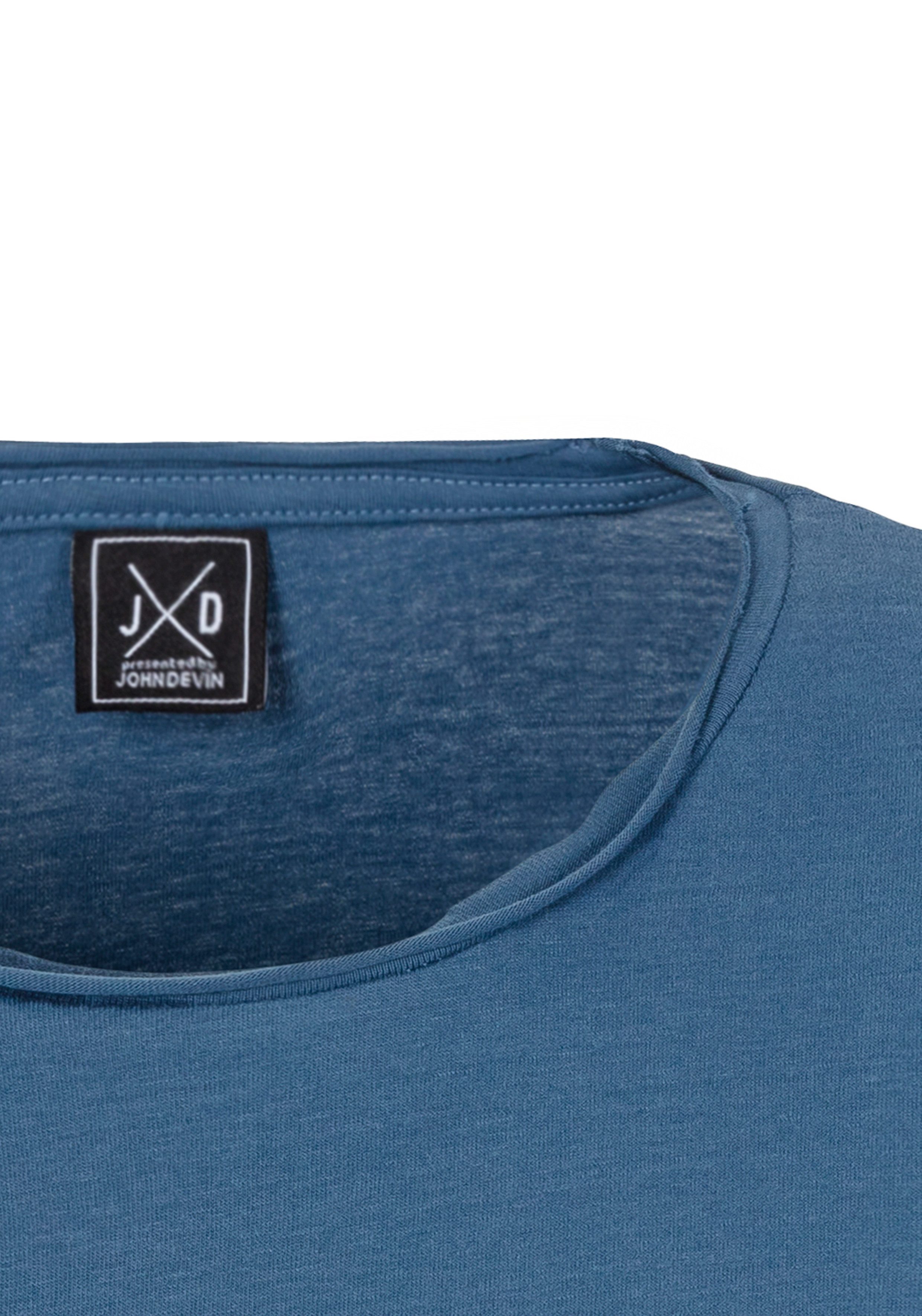 John Devin T-shirt Relaxed fit, korte mouwen, vrijetijdsshirt met ronde hals van 100% katoen (set, 2)