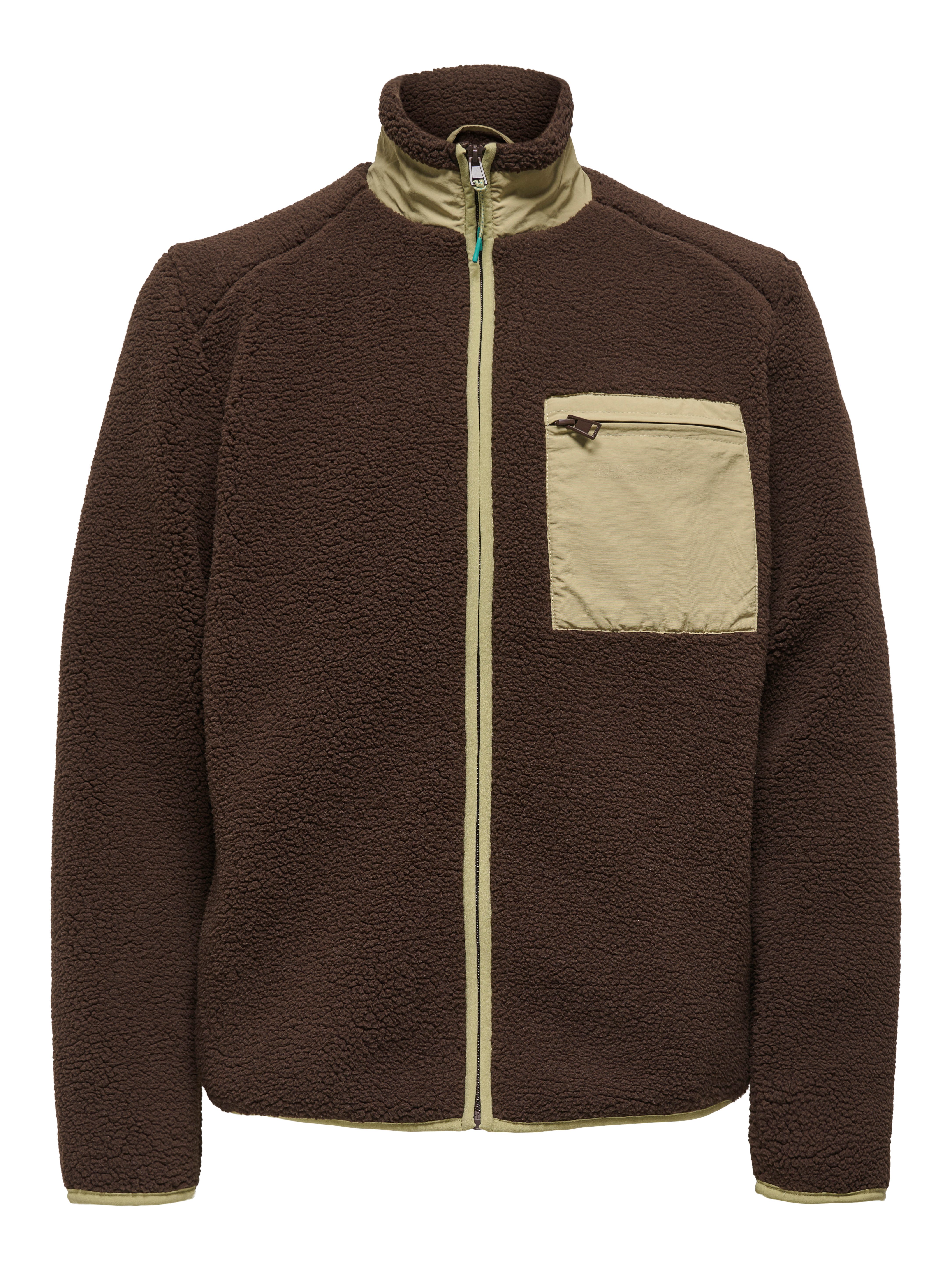 ONLY & SONS Gebreid fleecejack ONSDALLAS LIFE SHERPA JACKET OTW VD