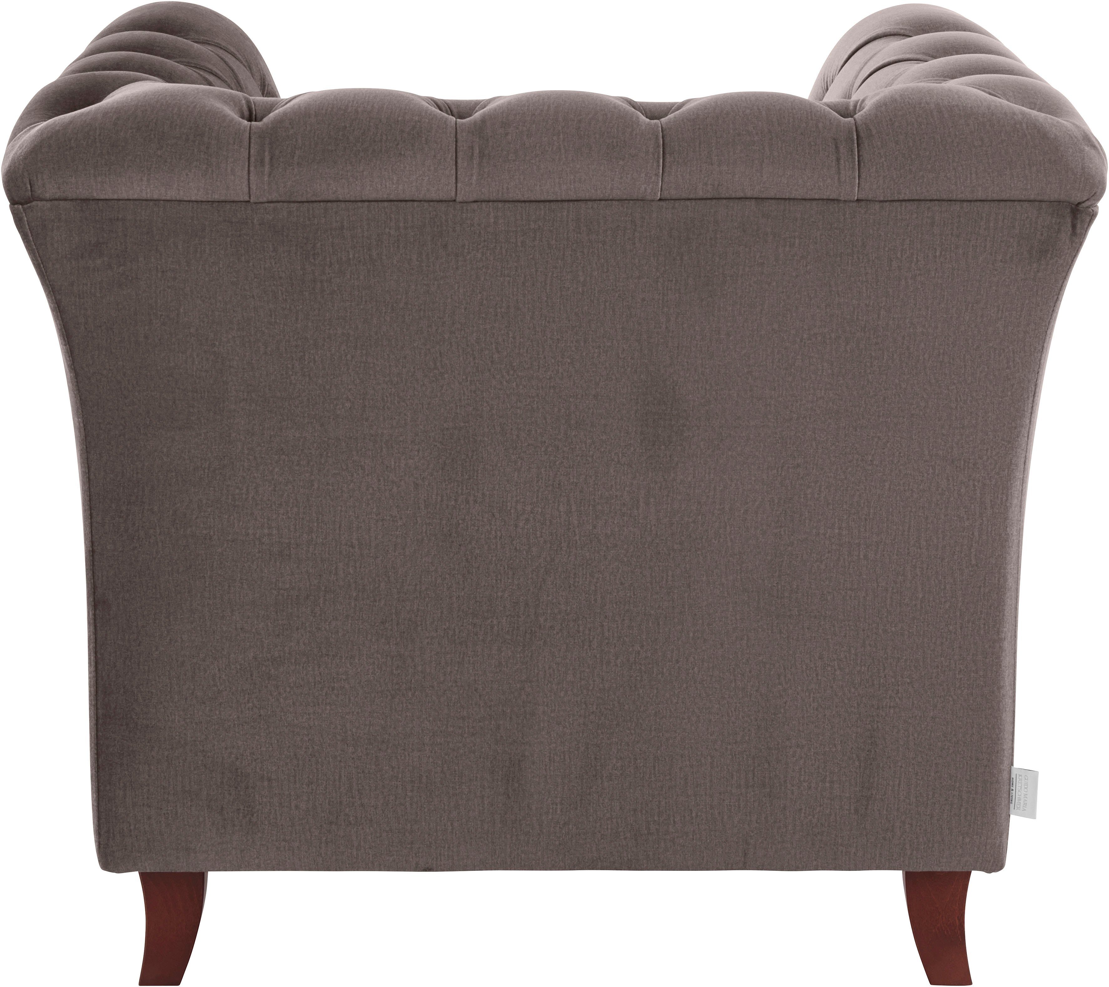 Home affaire Chesterfield-fauteuil Reims cocktailstoel, stoel met echte chesterfield-capitonnage, uitstekende verwerking