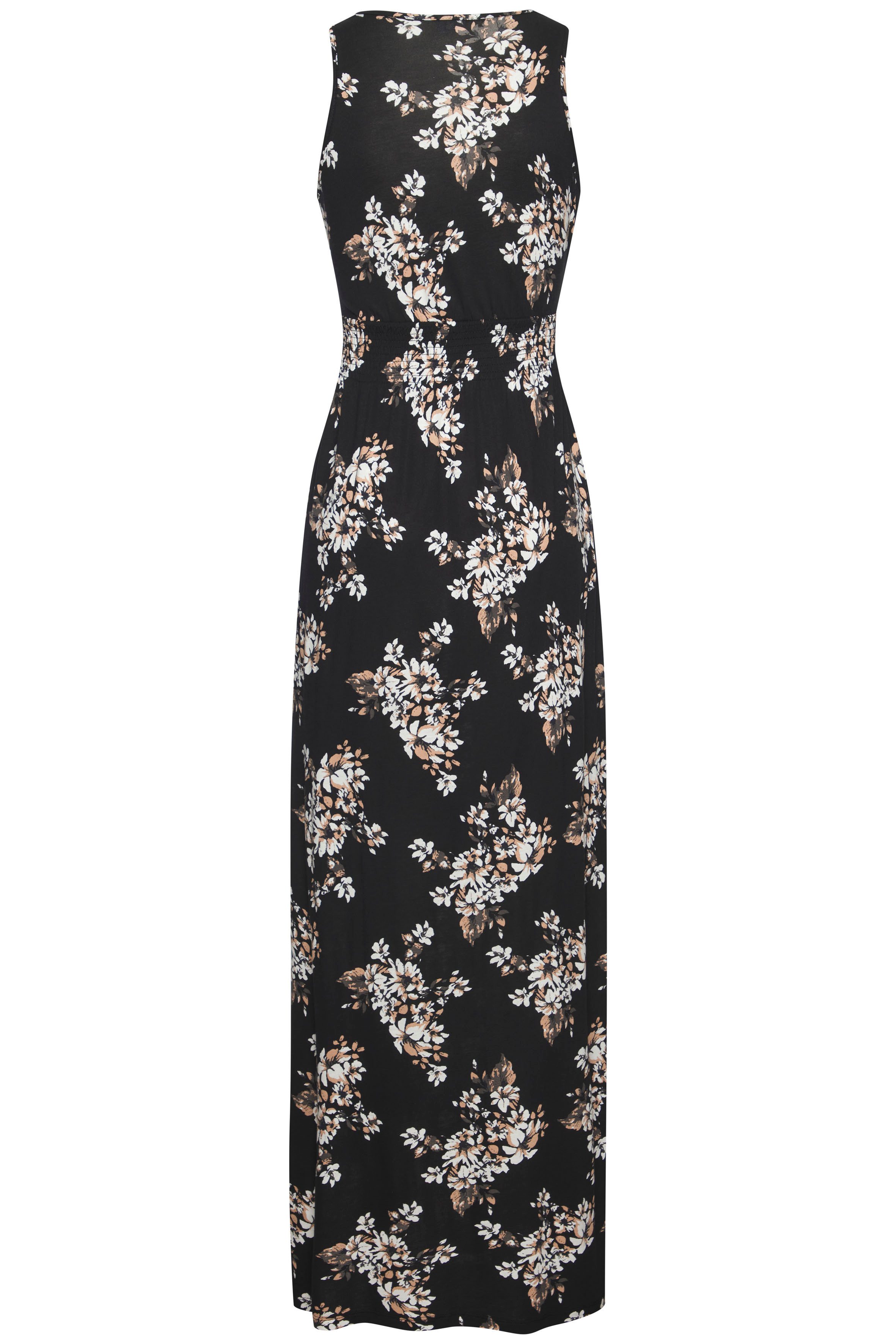 Lascana Maxi-jurk met bloemenprint en verstelbare halslijn, zomerjurk