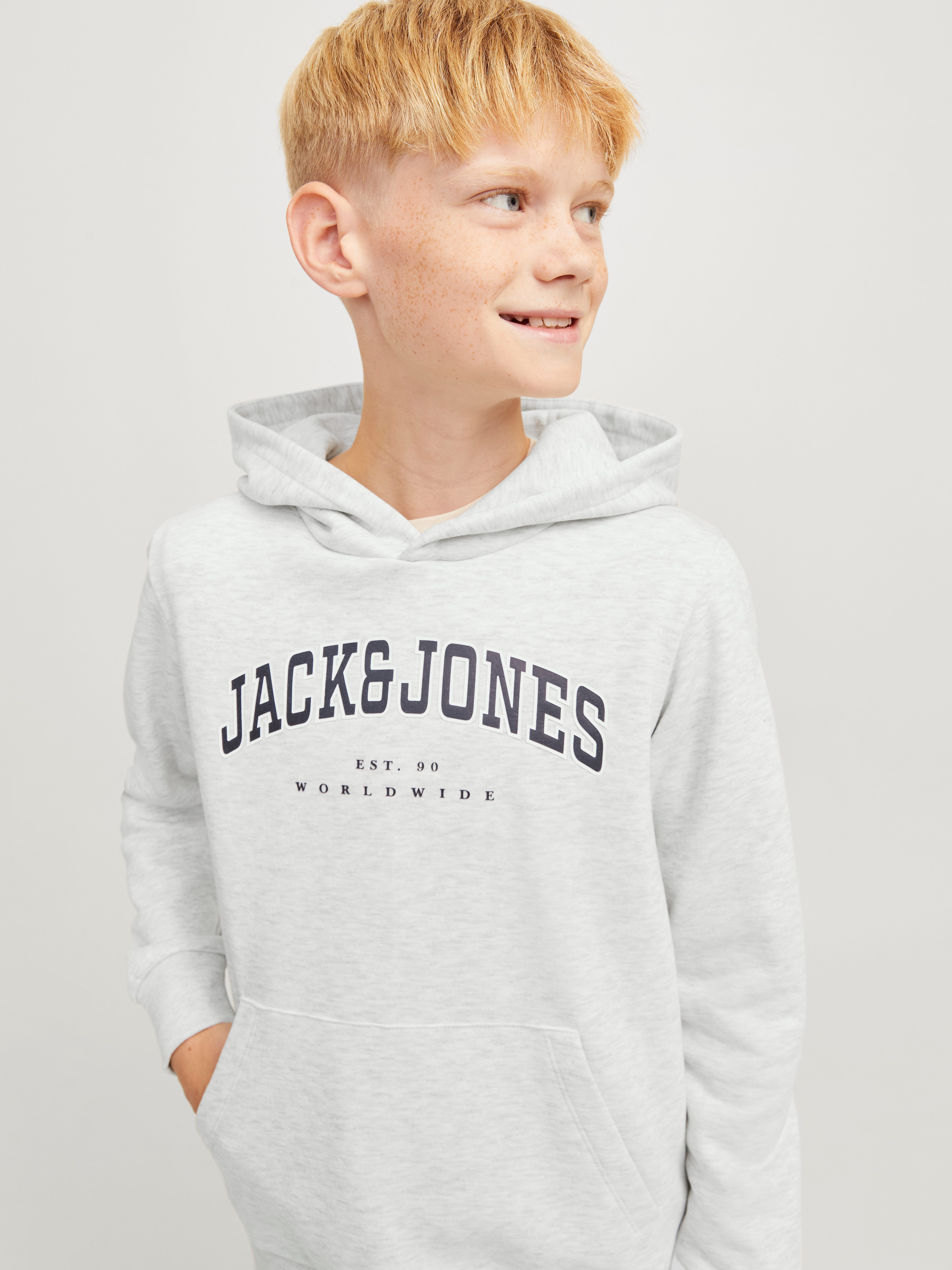 Jack & Jones Junior Hoodie JJECALEB VARSITY SWEAT HOOD NOOS JNR
