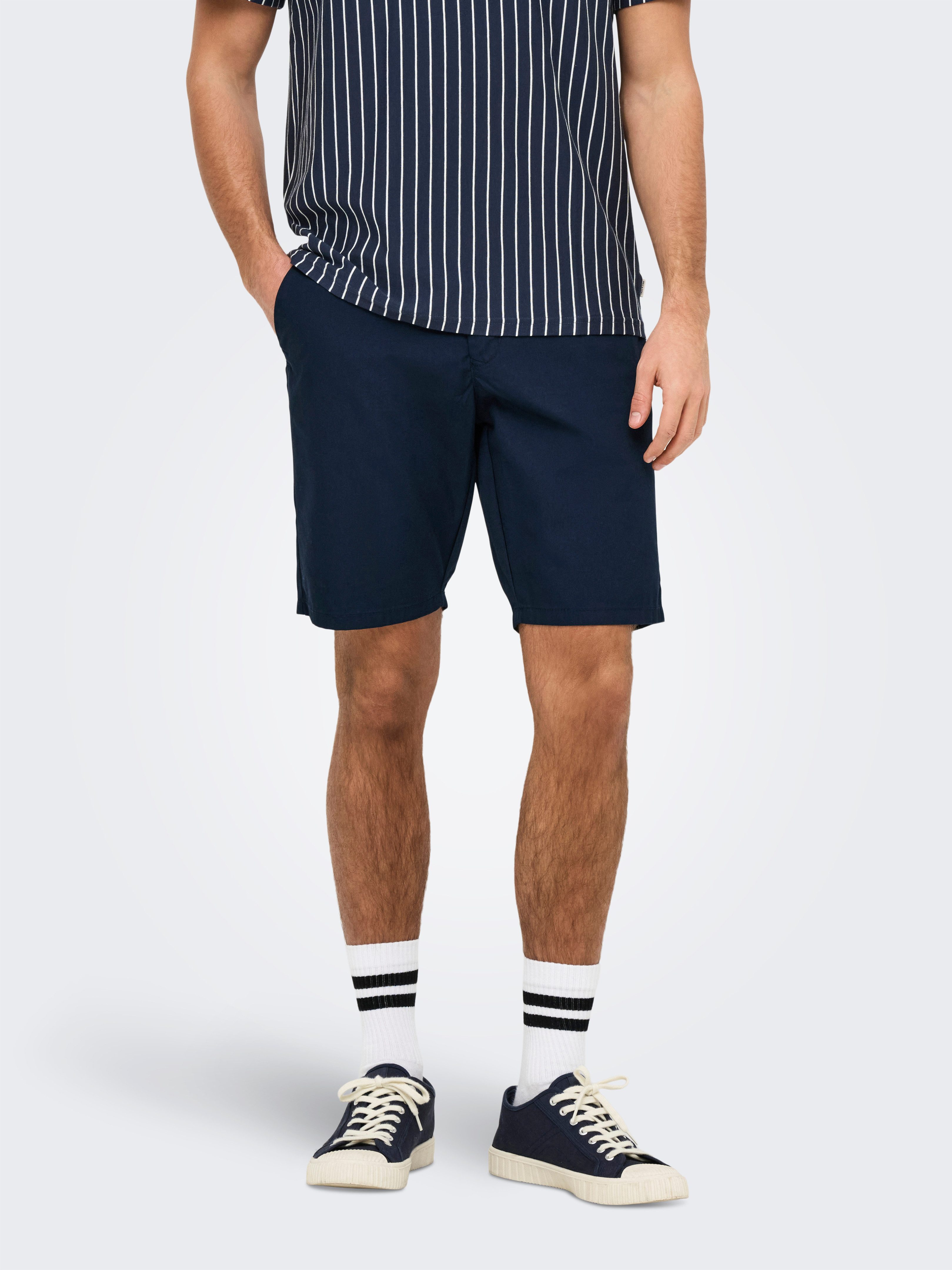 ONLY & SONS Chino-short ONSKAL CHINO 0287 SHORTS CS heren bermuda broeken maat M grijs