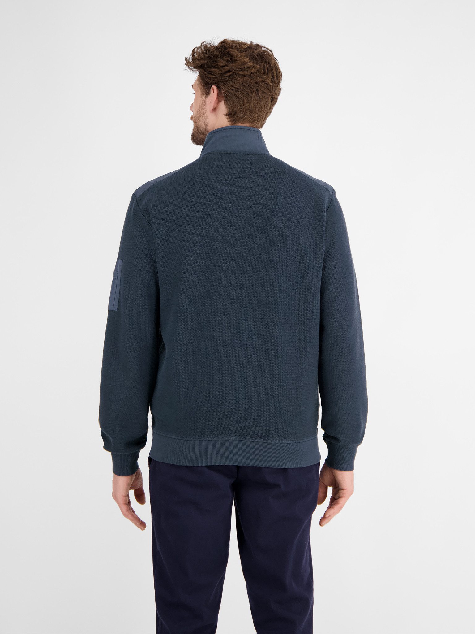 Lerros Sweatvest met geborduurd logo