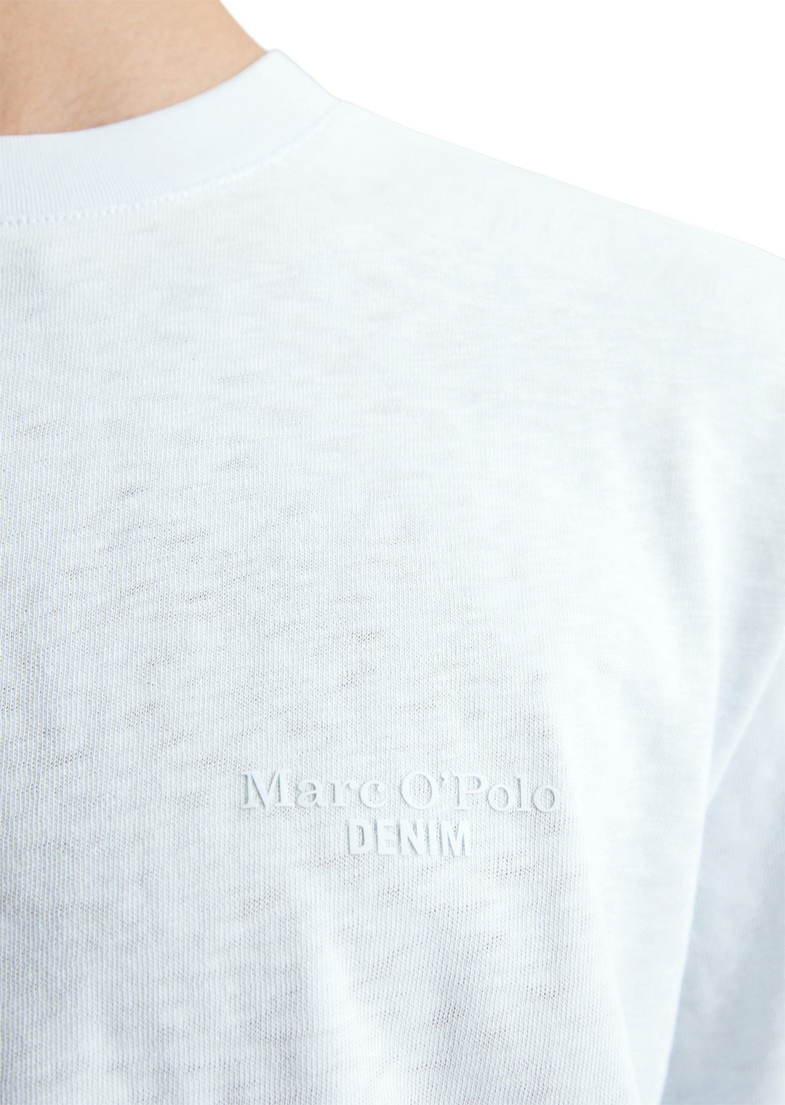 Marc O'Polo DENIM T-shirt met licht onregelmatige oppervlakte