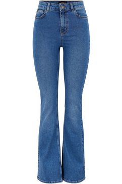 pieces bootcut jeans pcpeggy met high-waist blauw