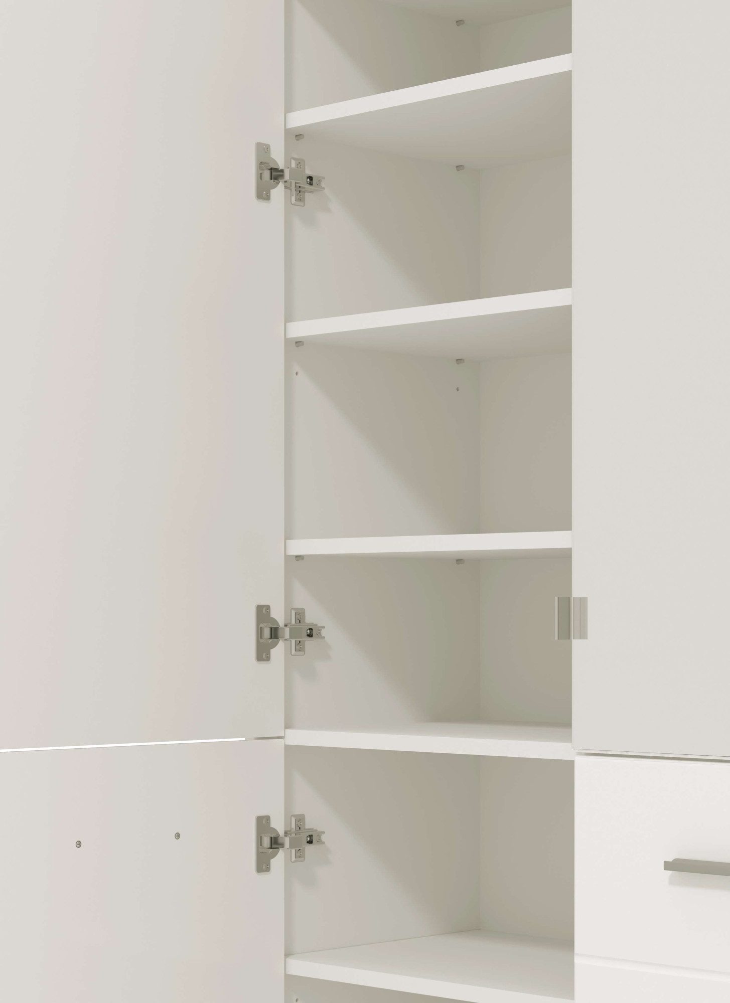 INOSIGN Schoenenkast Menorca schoenenkast, opslagkast, schoenenrek, breedte 90 cm met vier deuren, in moderne en elegante kleuren, met twee spiegels