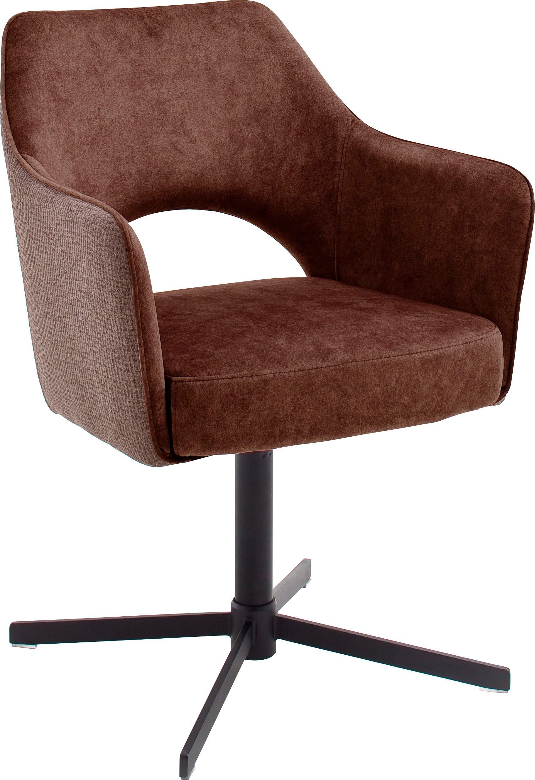 MCA furniture Eetkamerstoel Valetta 2-set, 360° draaibaar, pocketvering, belastbaar tot 120 kg (set, 2 stuks)