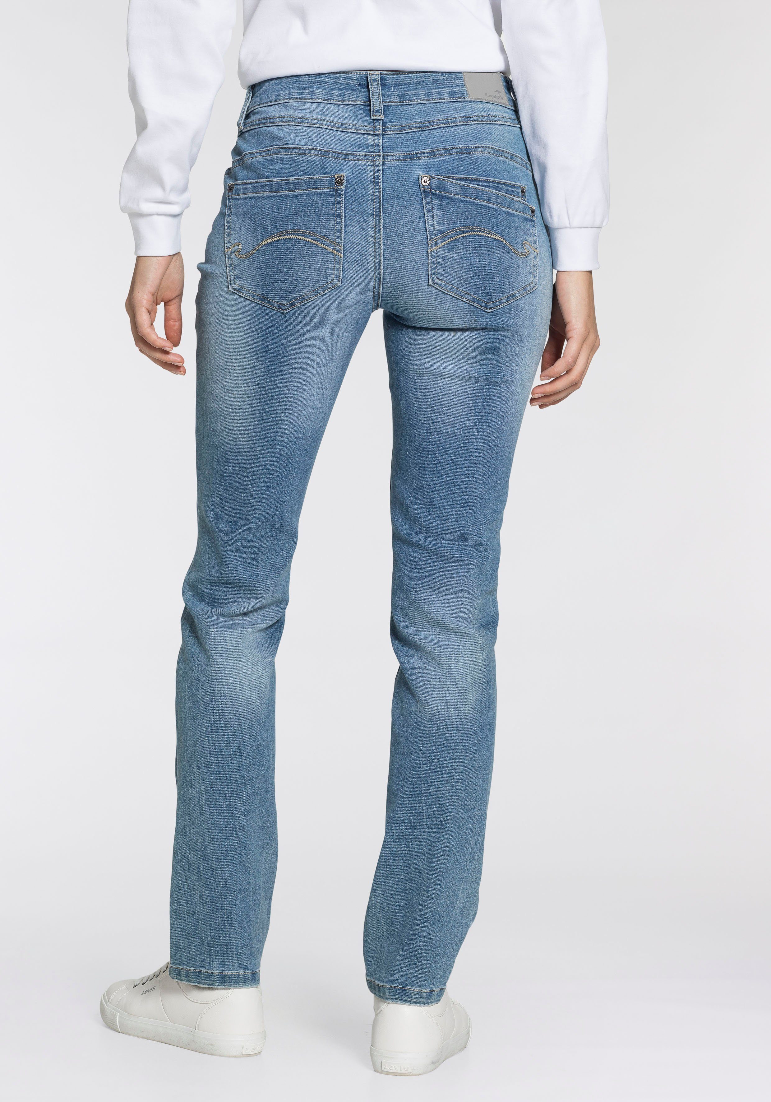 KangaROOS Relax fit jeans RELAX-FIT HIGH WAIST enkelvrije snit, omrolbare broekspijpen